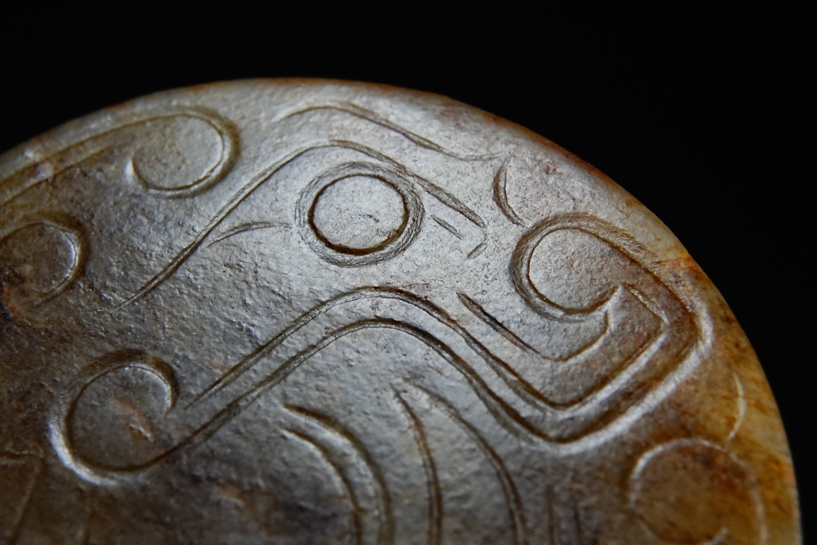 Jade Carved Beast Face Pattern Sword Ornament - 6