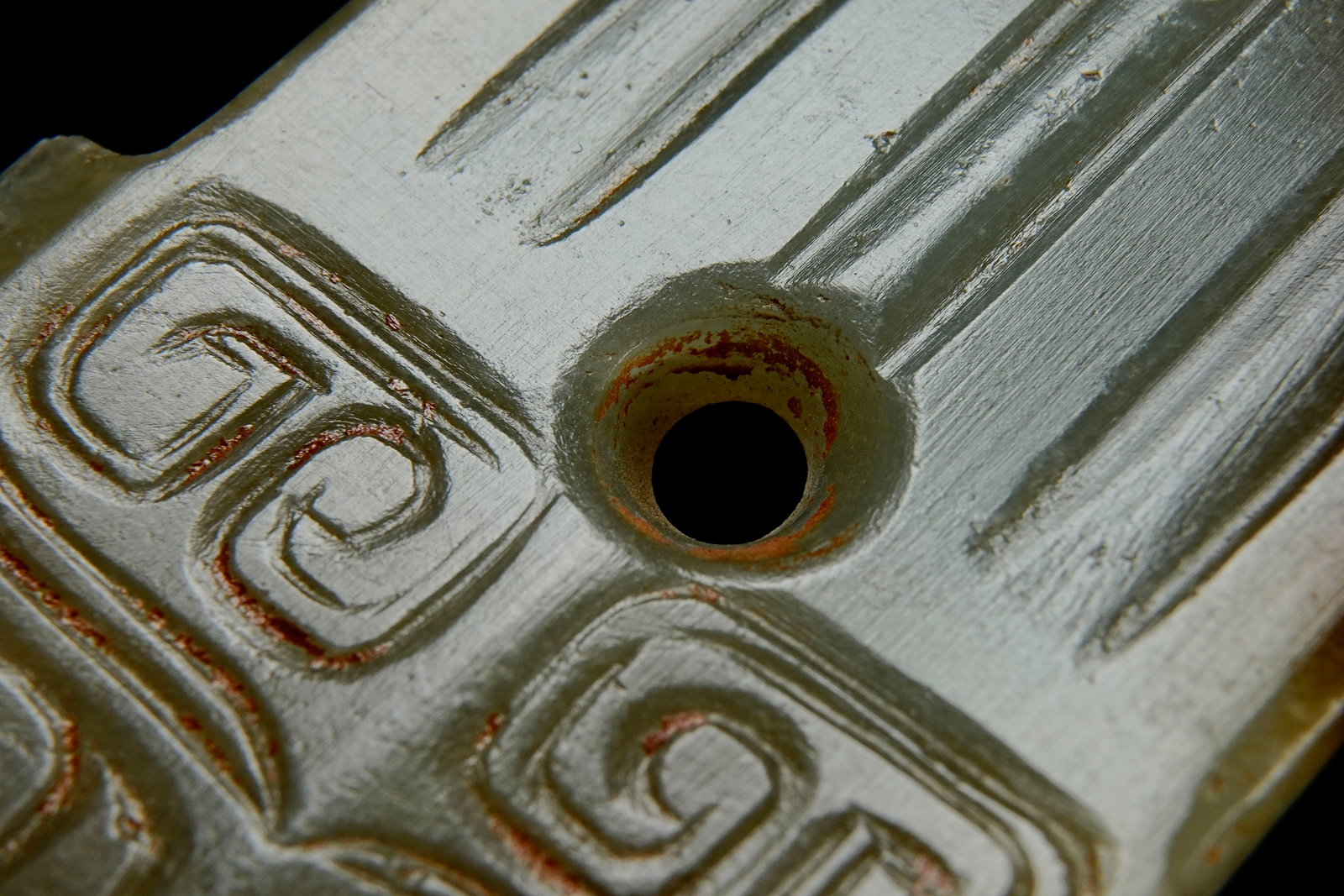 Jade Carved Beast Face Pattern Gui - 4