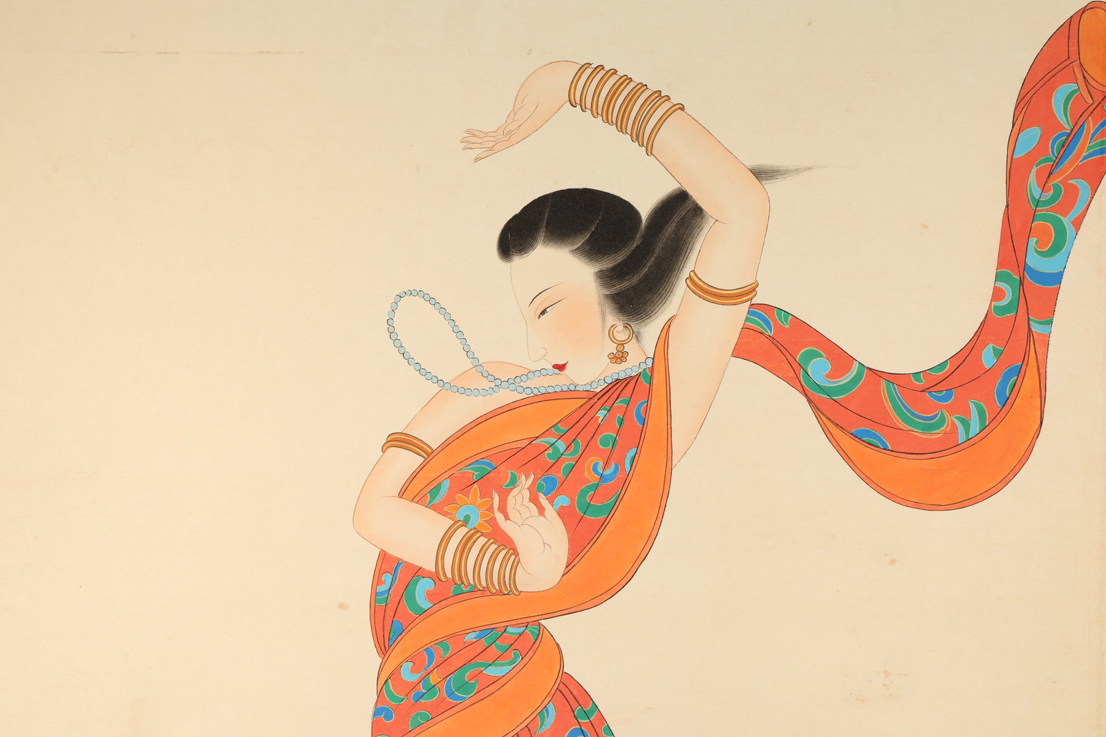 Chinese Drawing Beauty Painting,Zhang Daqian Mark - 5