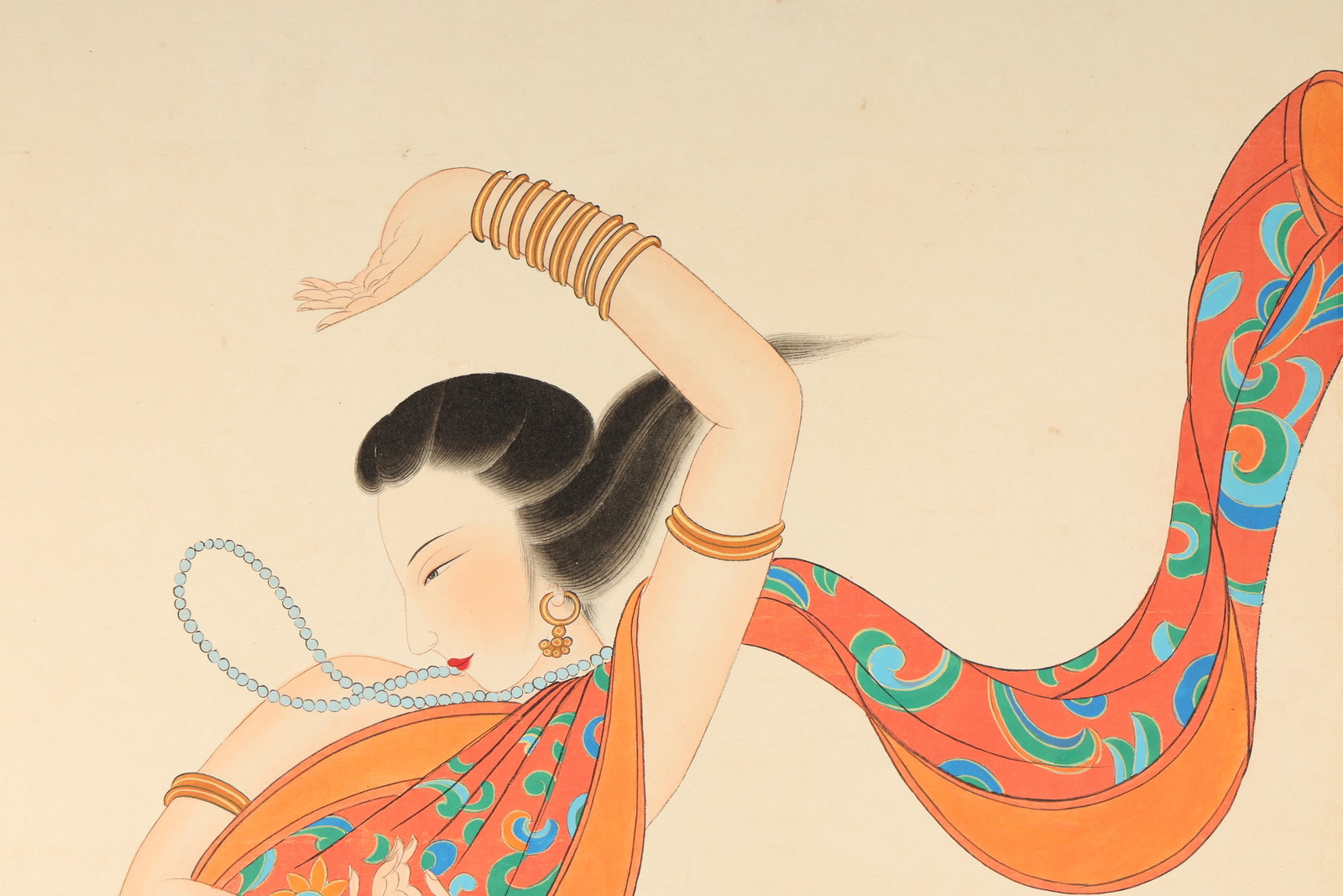 Chinese Drawing Beauty Painting,Zhang Daqian Mark - 9
