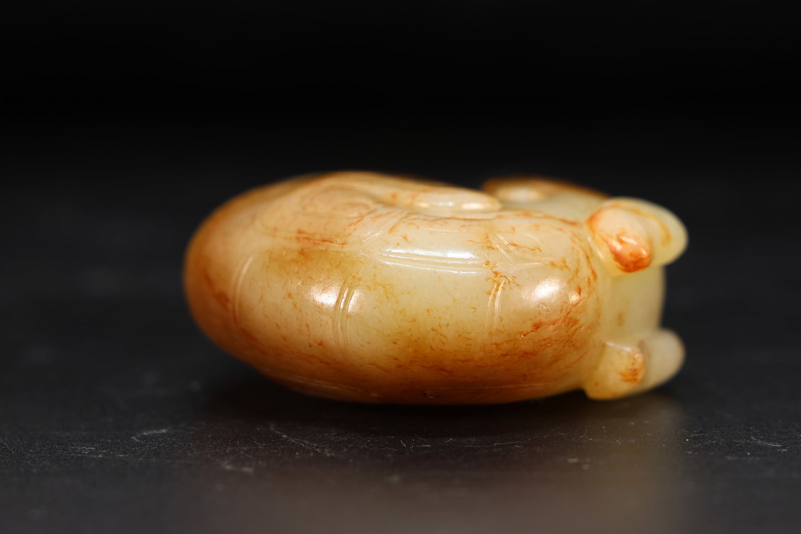 Jade Carved Beast Face Pattern Dragon Shape Ornament - 6