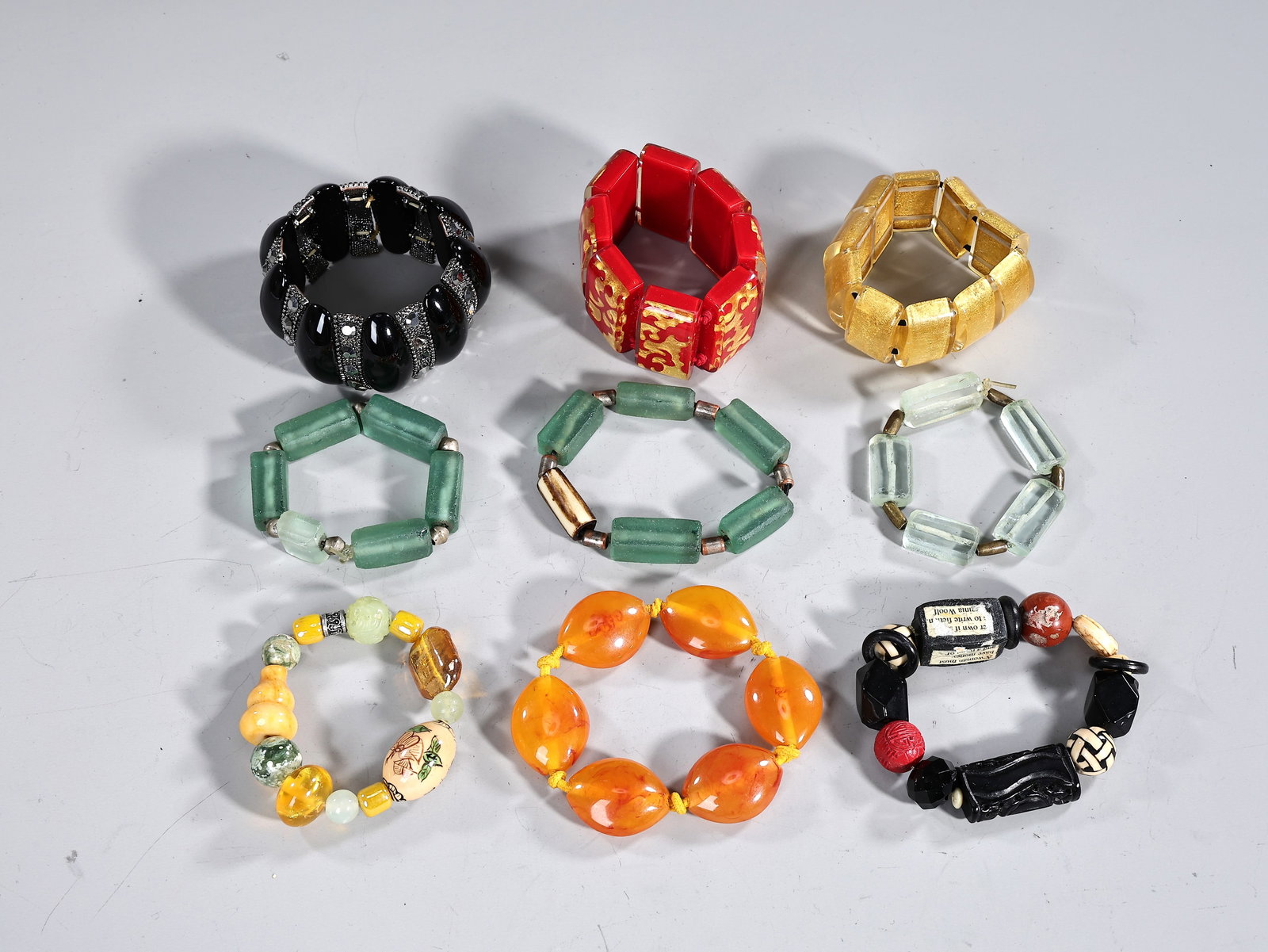 Collection Of 9 Assorted Material Bracelets - 4