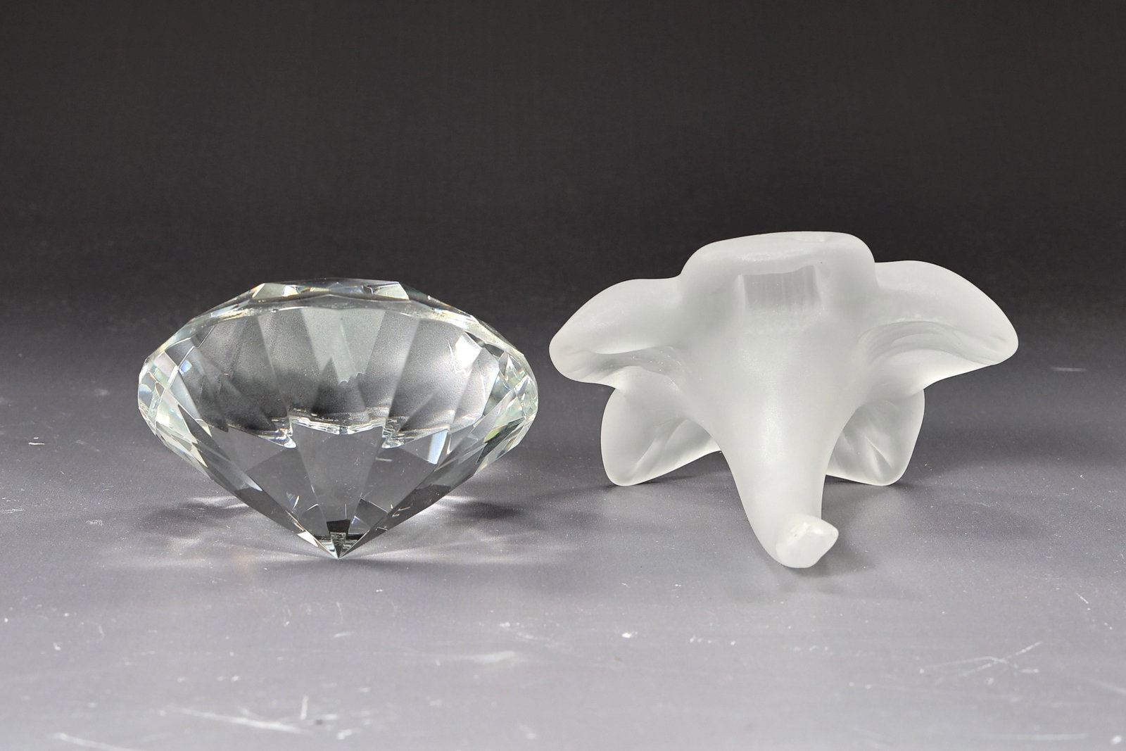 Swarovski Crystal Shell With Pearl, Frosted Glass Lily, Crystal Diamond - 8