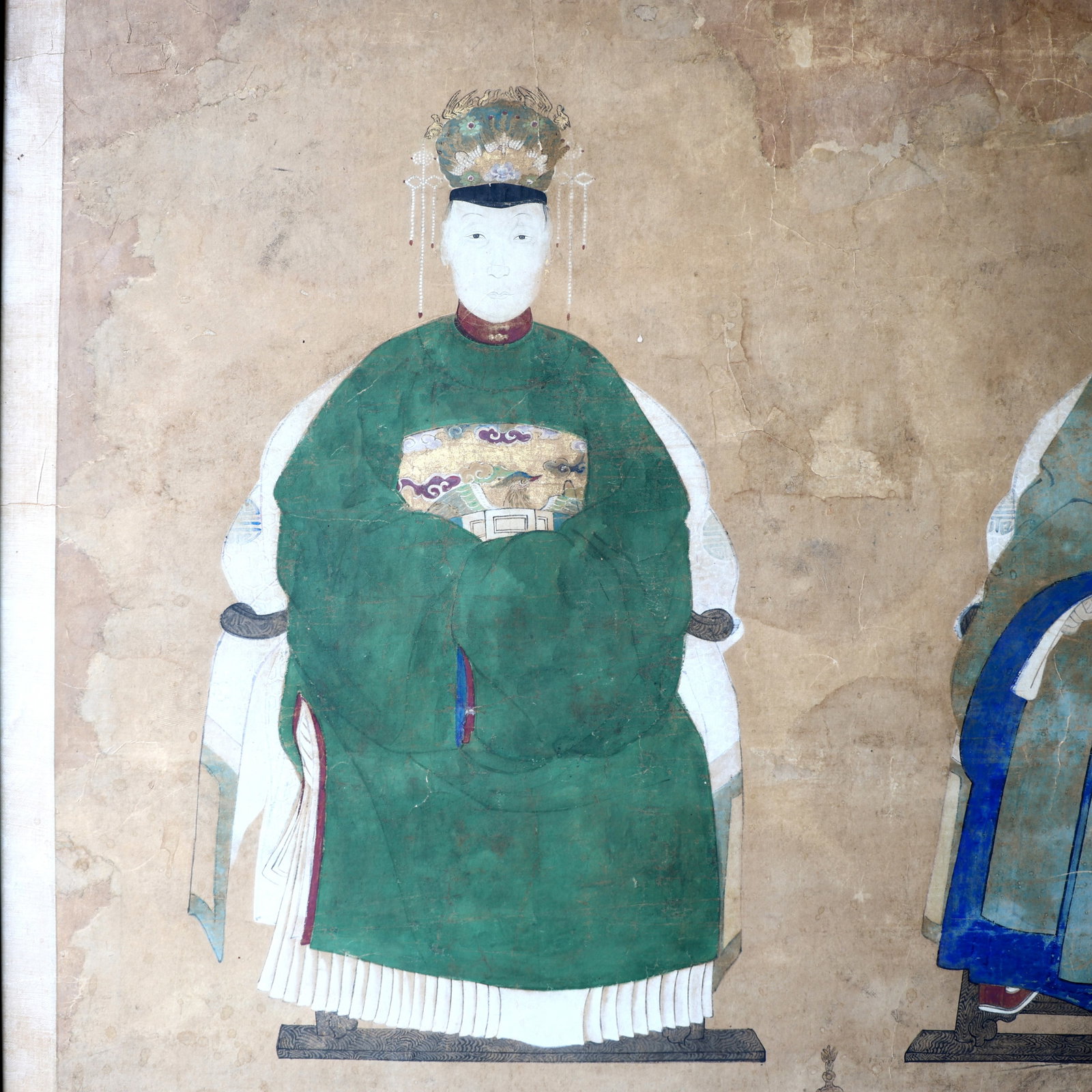 19th Century Chinese Ancestor Group Portraits Painting - 5