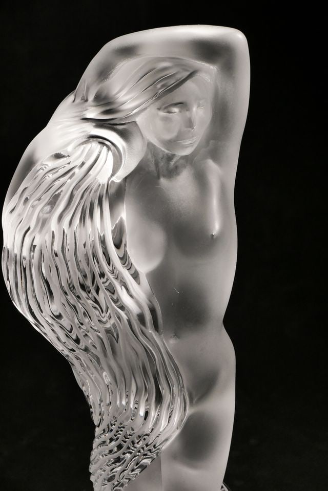 Huge Lalique"Grande Nue Nereides"Crystal Nude Sculpture Limited Edition 199/999 - 3