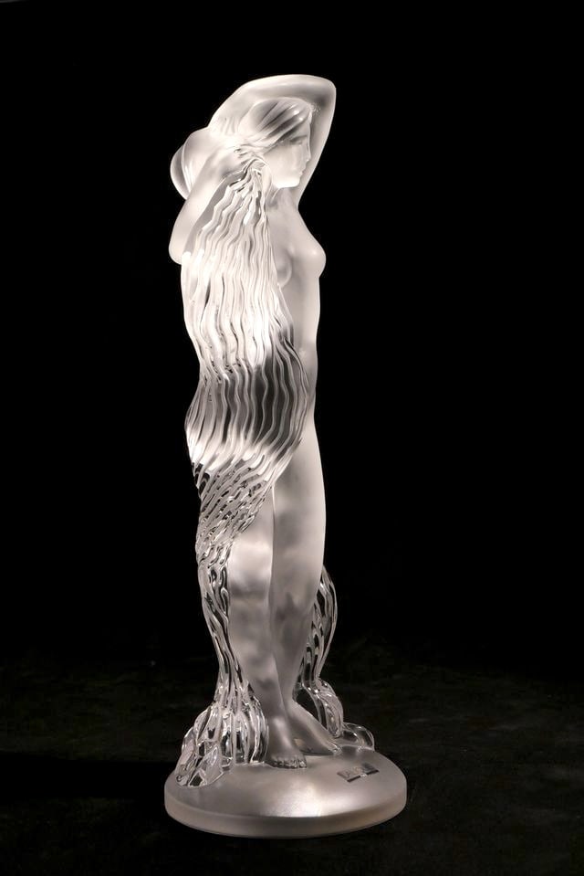 Huge Lalique"Grande Nue Nereides"Crystal Nude Sculpture Limited Edition 199/999 - 8