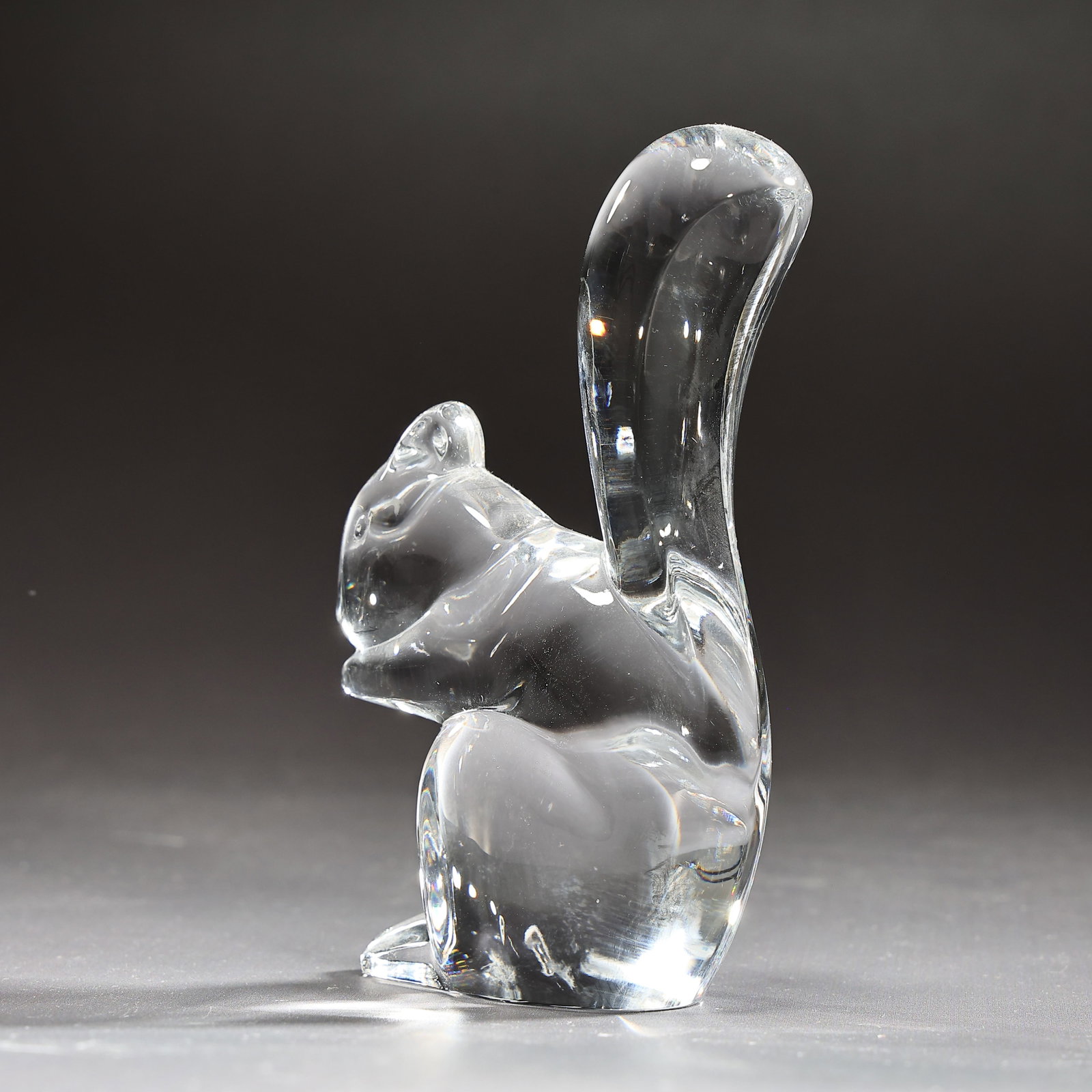 Baccarat France Clear Crystal Squirrel Paperweight - 4