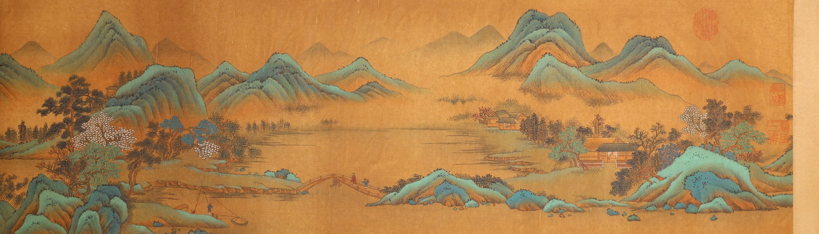 Chinese Drawing Landscape Hand Scroll,Qiu Ying Mark - 4