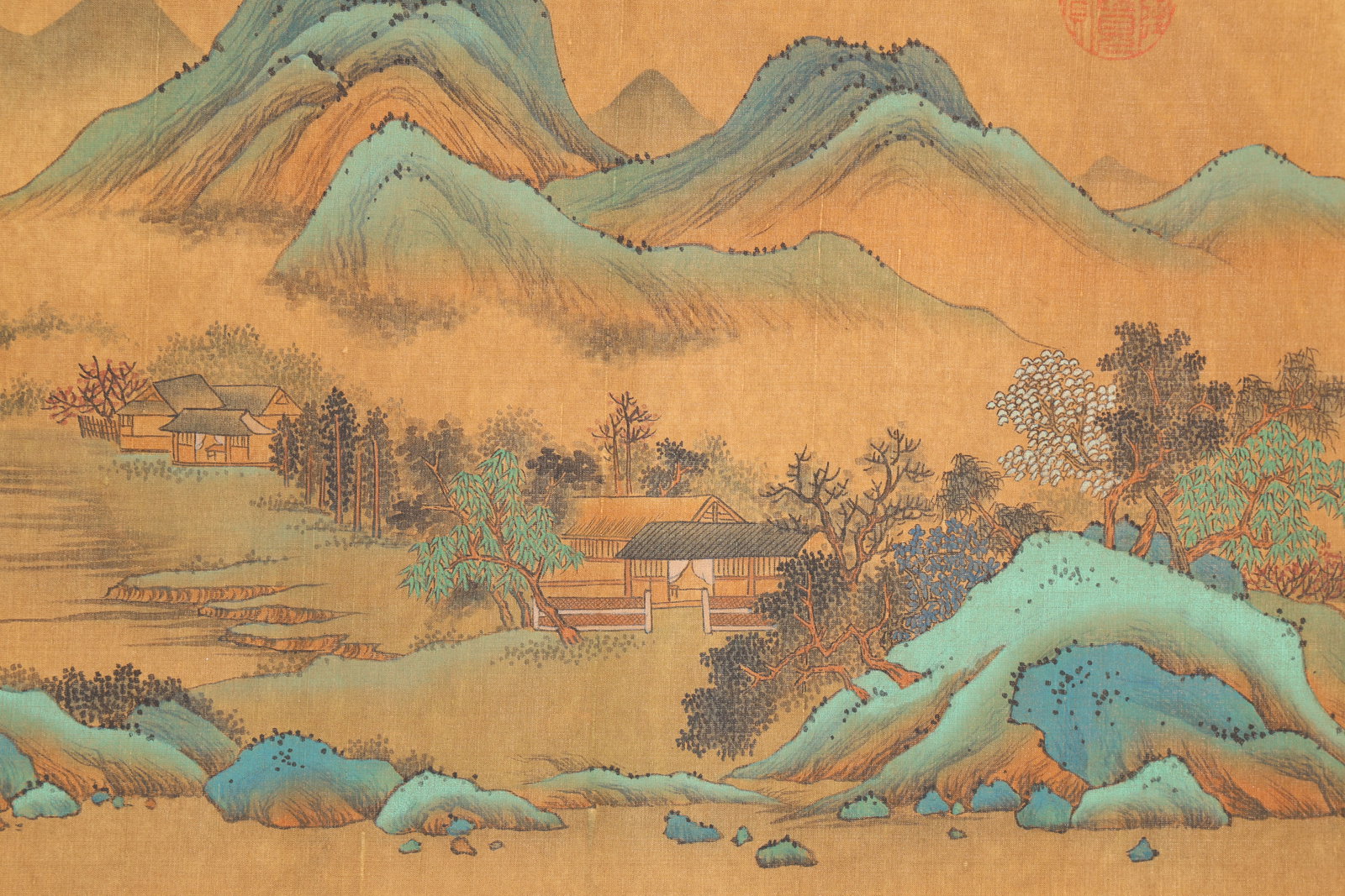 Chinese Drawing Landscape Hand Scroll,Qiu Ying Mark - 5