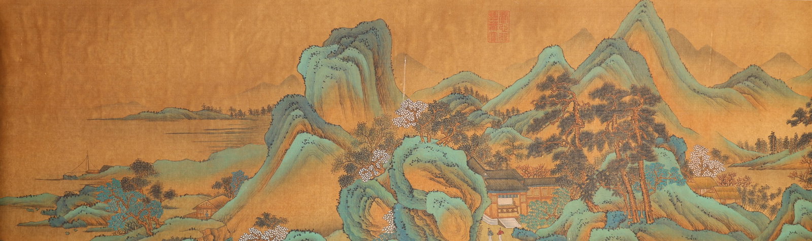 Chinese Drawing Landscape Hand Scroll,Qiu Ying Mark - 6