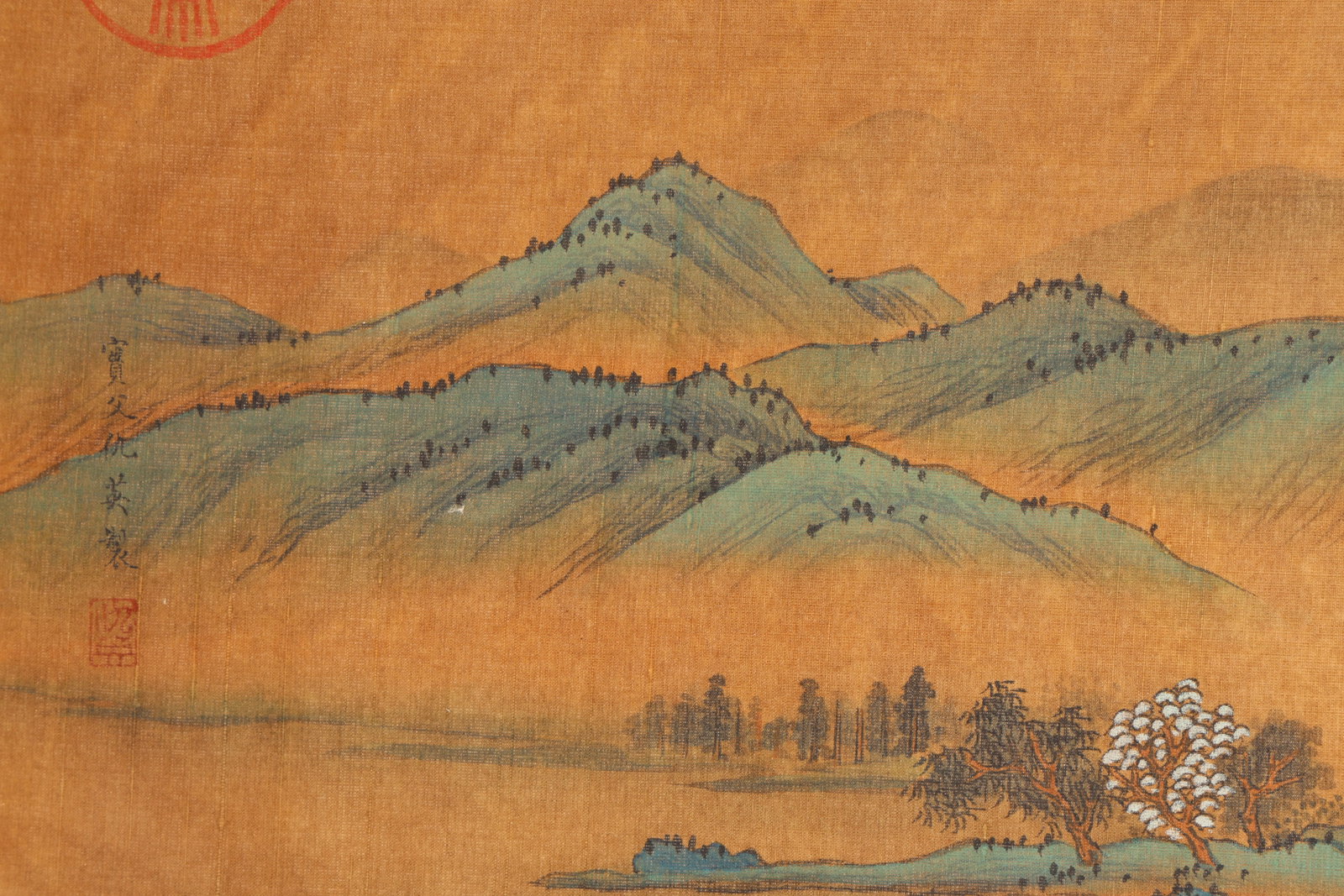 Chinese Drawing Landscape Hand Scroll,Qiu Ying Mark - 9