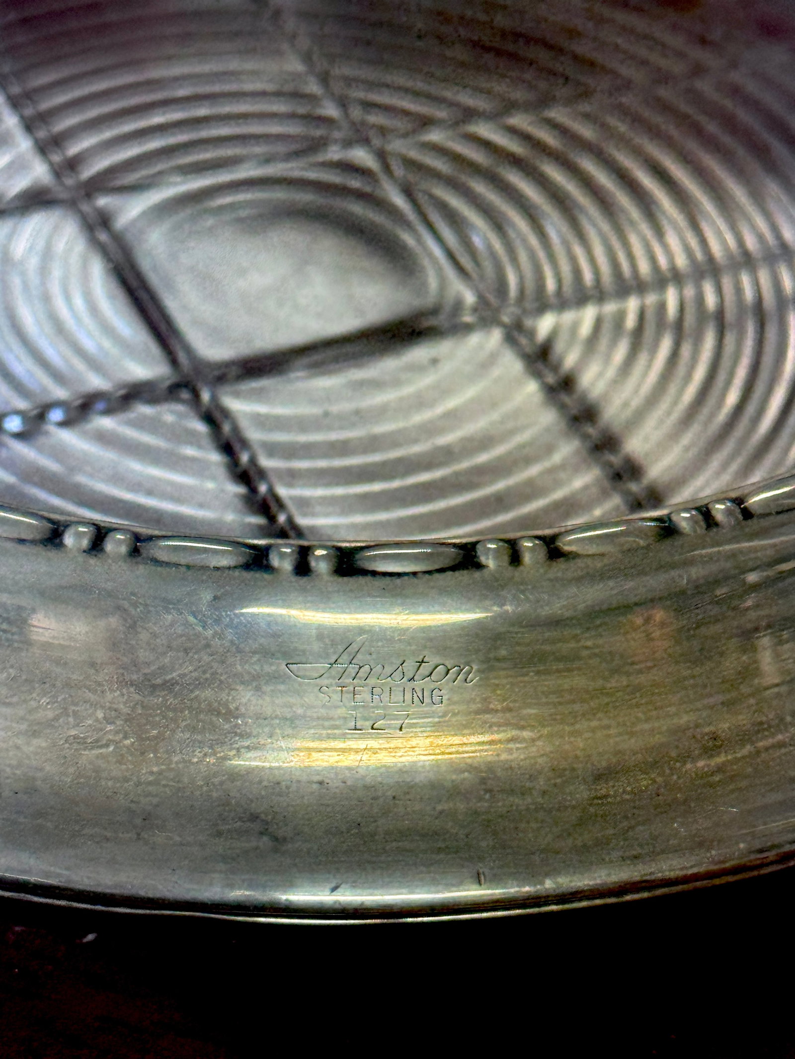Set Of 2 Large Sterling Silver Bottle Coasters Include Amston - 7