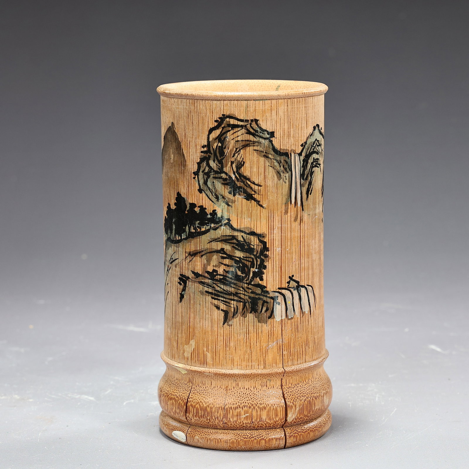 Collection Of Japanese Lacquer Boxes With Hand Painted Bamboo Vase - 8