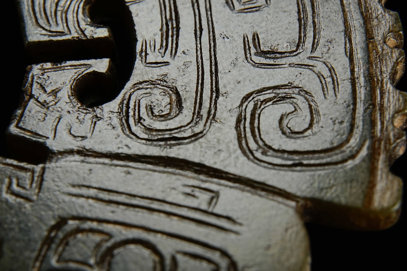 Jade Carved Phoenix Pattern Bi - 4
