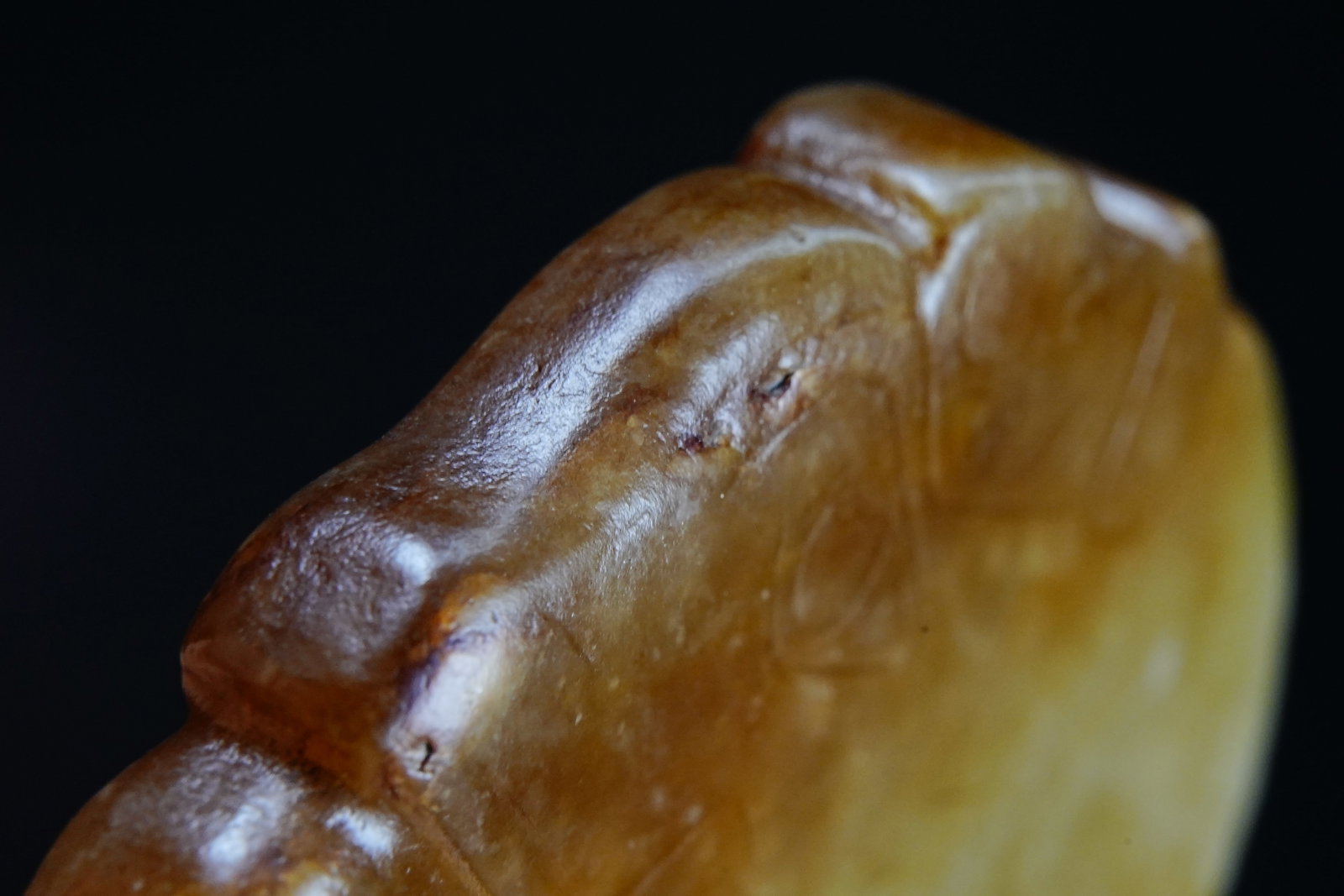 Jade Carved Beast Face Pattern Bi - 9