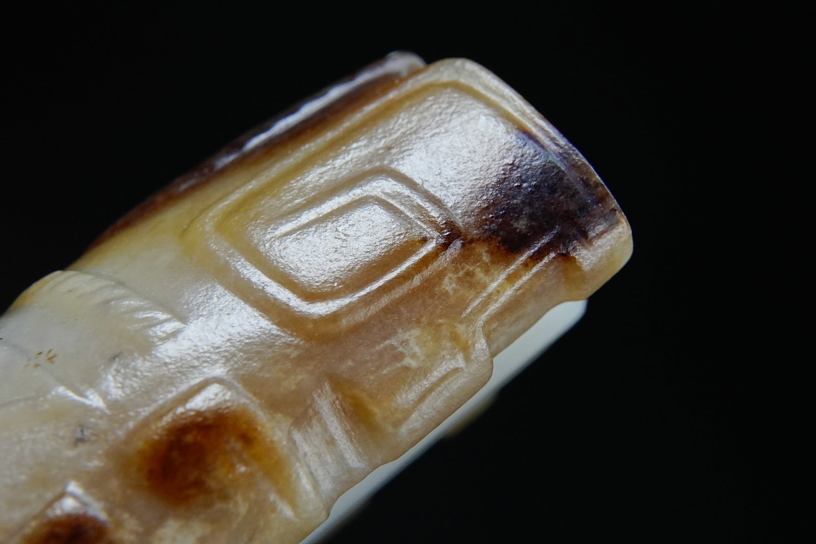 Jade Carved Beast Face Pattern Ornament - 3