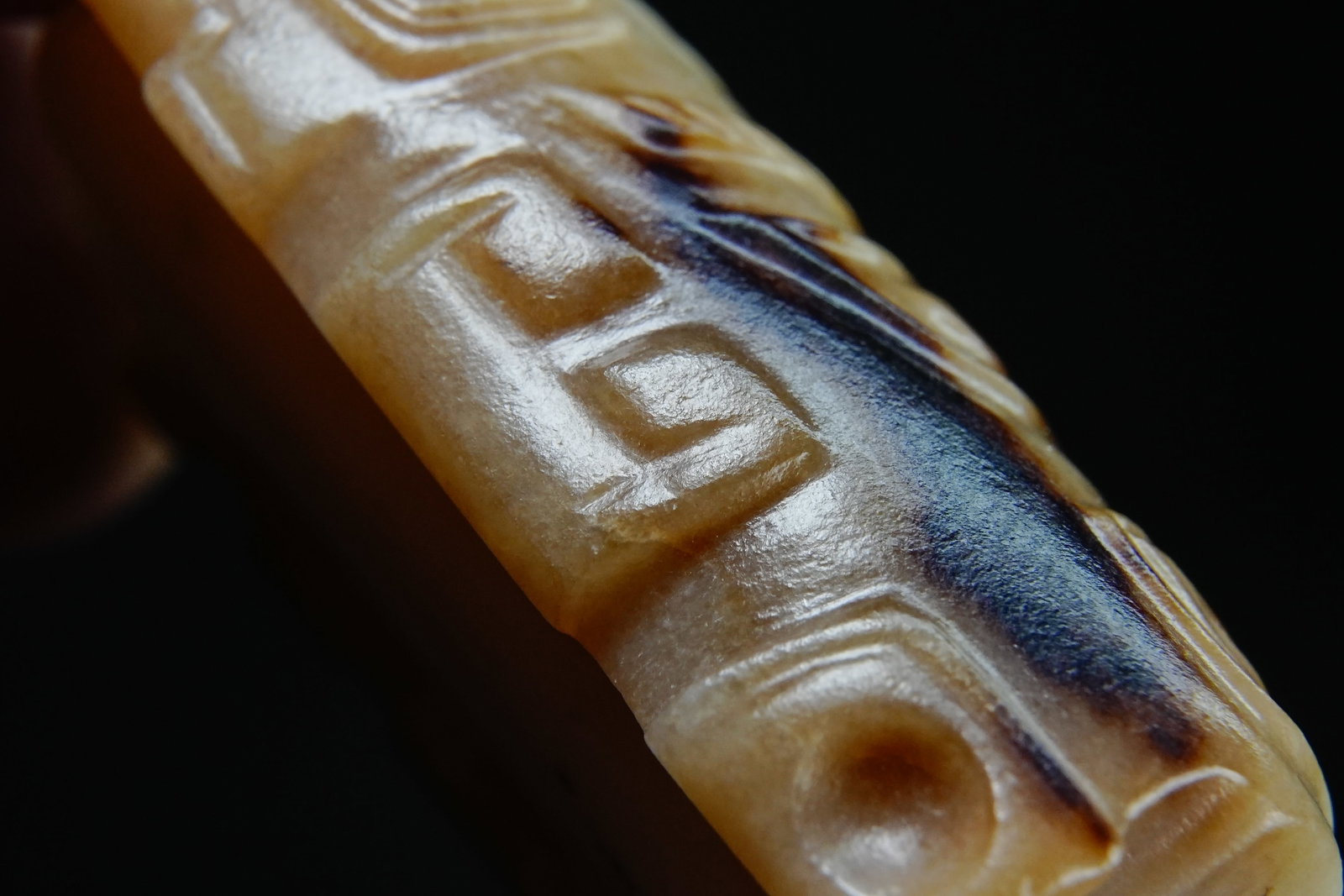 Jade Carved Beast Face Pattern Ornament - 7