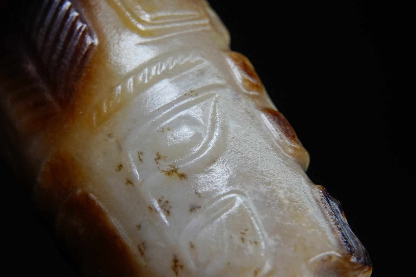 Jade Carved Beast Face Pattern Ornament - 9