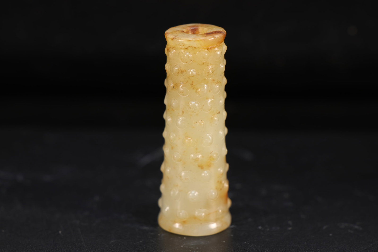 Jade Carved Nail Dot Pattern Ornament (1 of 5)