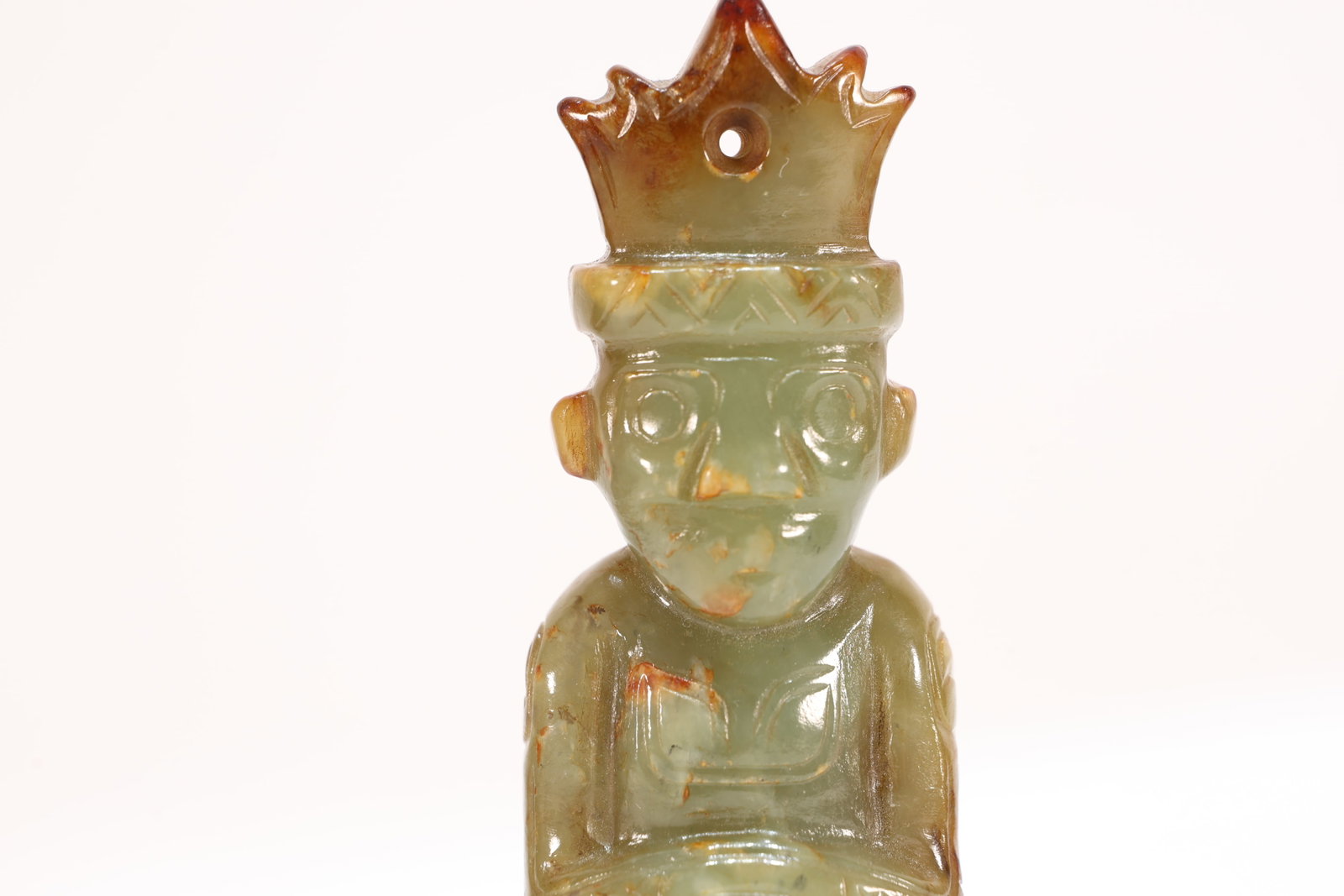 Jade Carved Beast Face Pattern Character Shape Ornament - 2