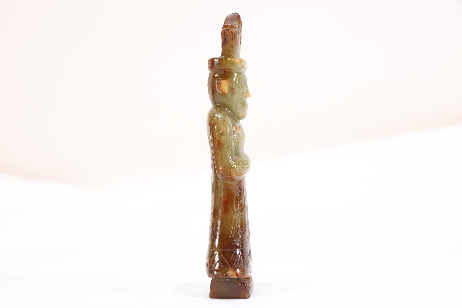 Jade Carved Beast Face Pattern Character Shape Ornament - 4