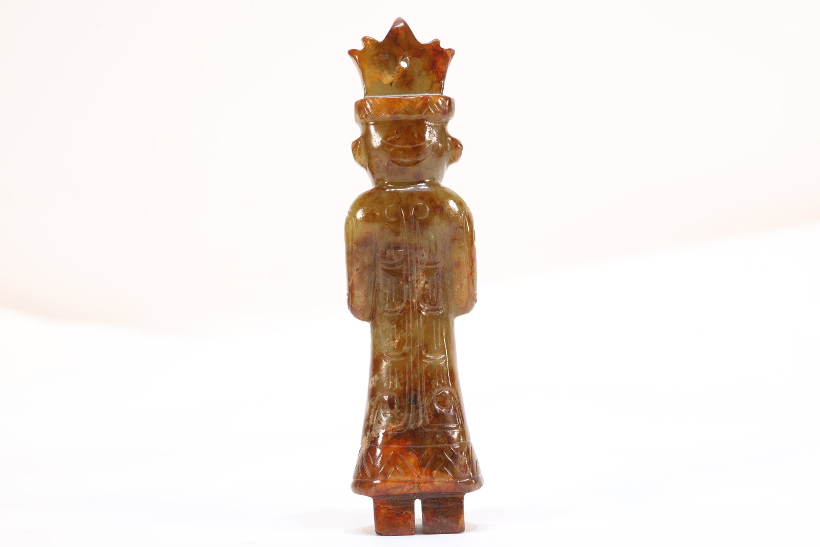 Jade Carved Beast Face Pattern Character Shape Ornament - 5