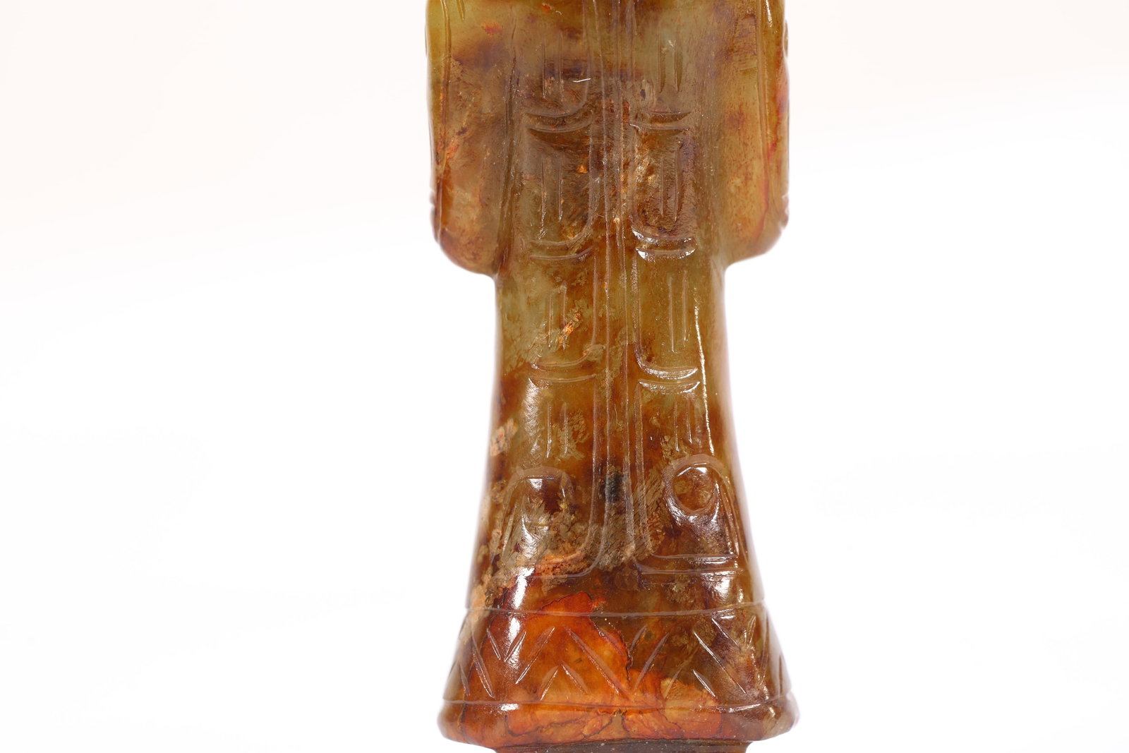 Jade Carved Beast Face Pattern Character Shape Ornament - 7