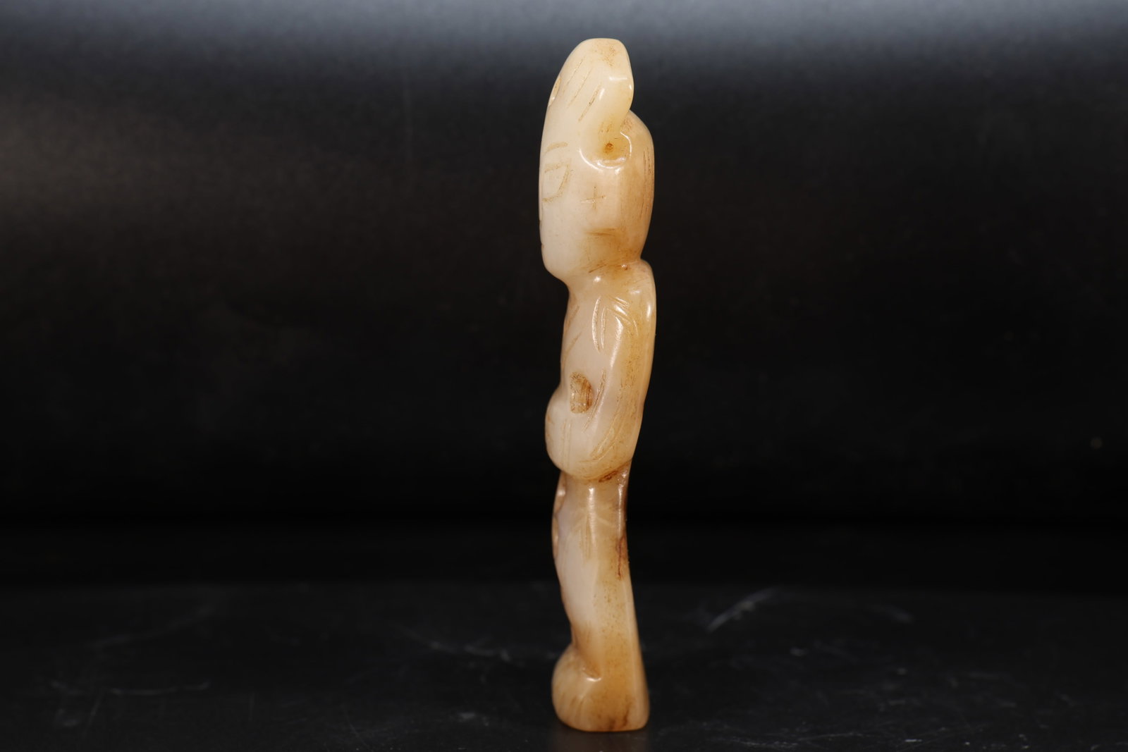 Jade Carved Beast Face Pattern Character Shape Ornament - 4
