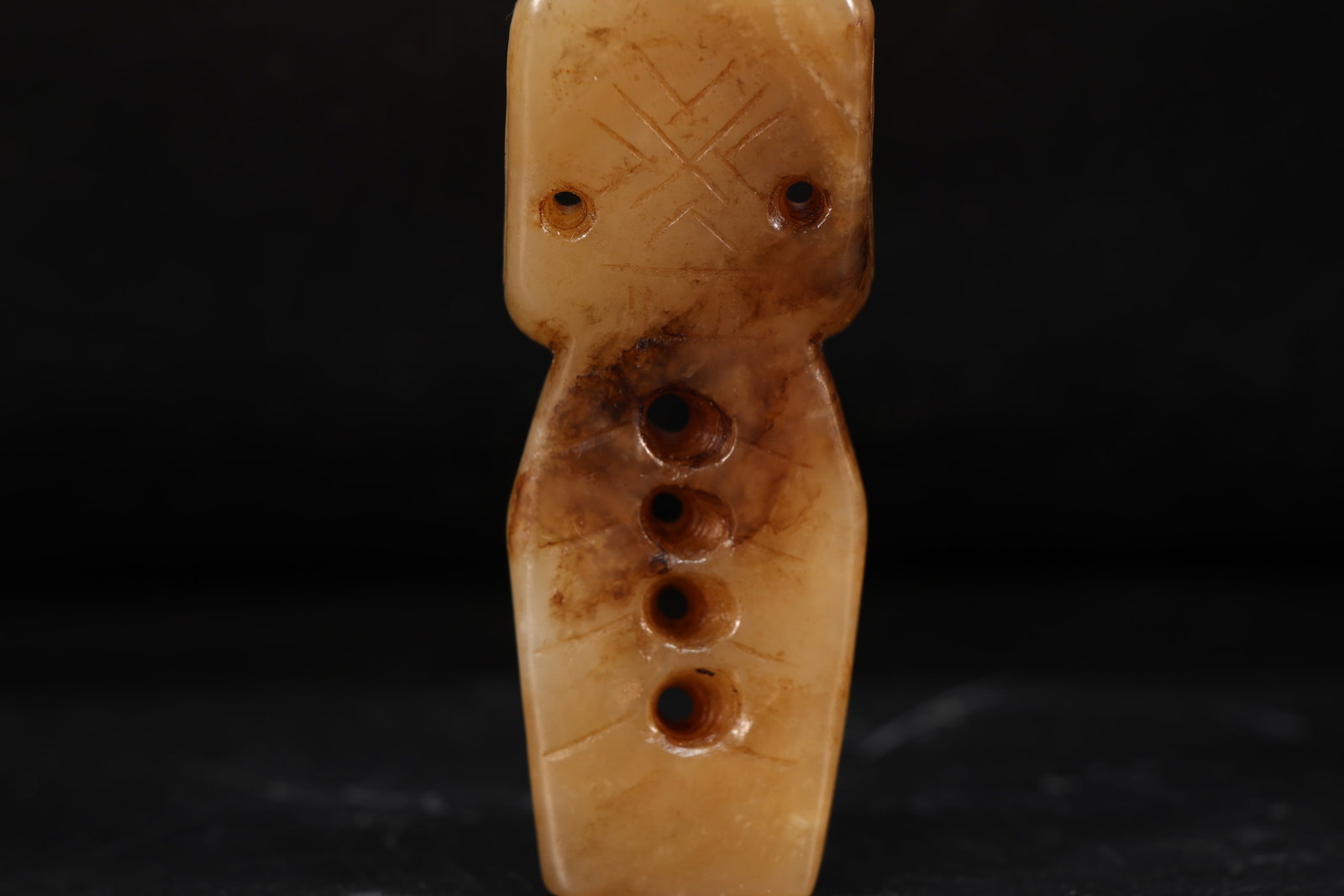 Jade Carved Beast Face Pattern Character Shape Ornament - 7