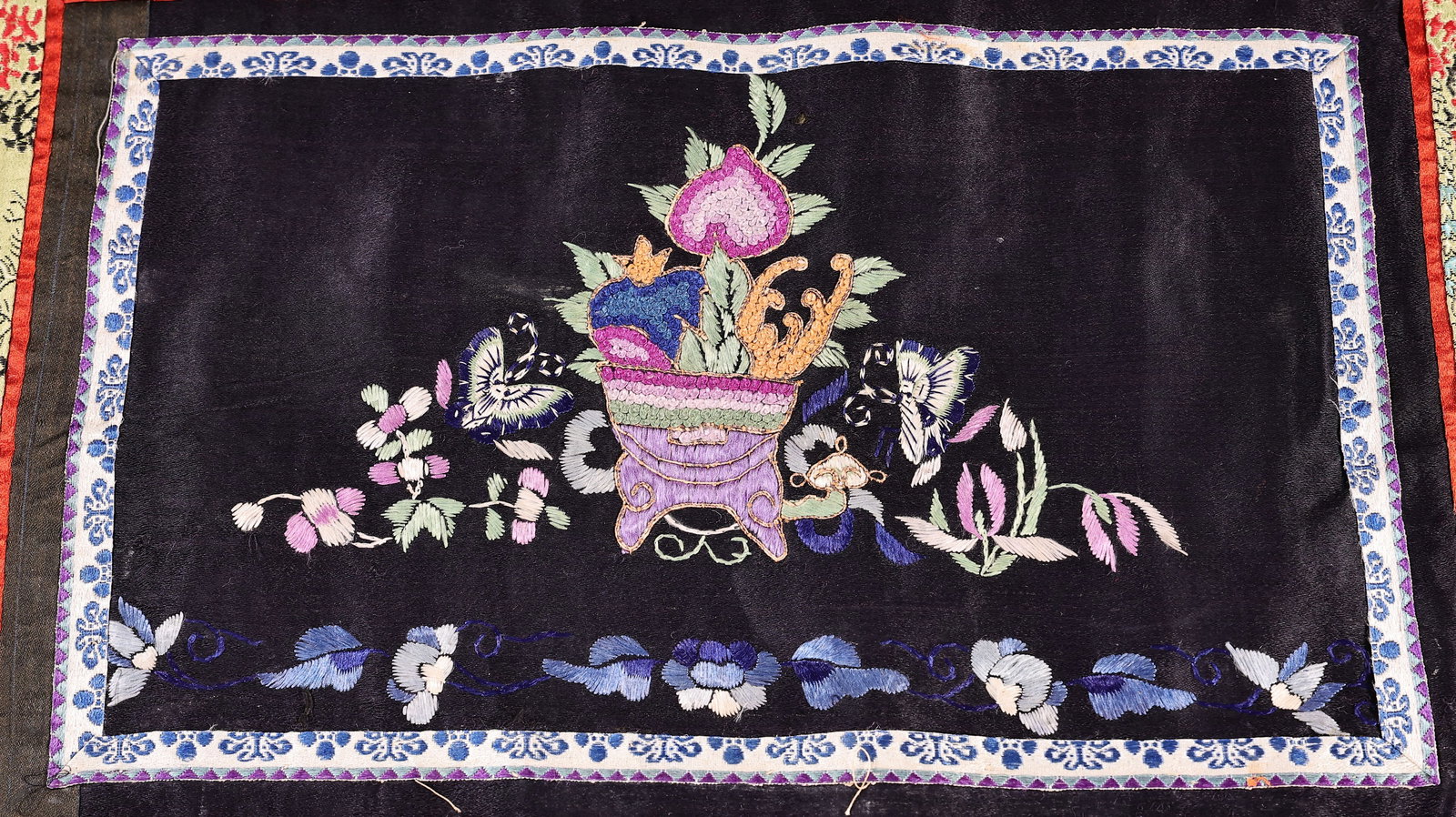 Two Chinese Embroidered Silk Panels - 3