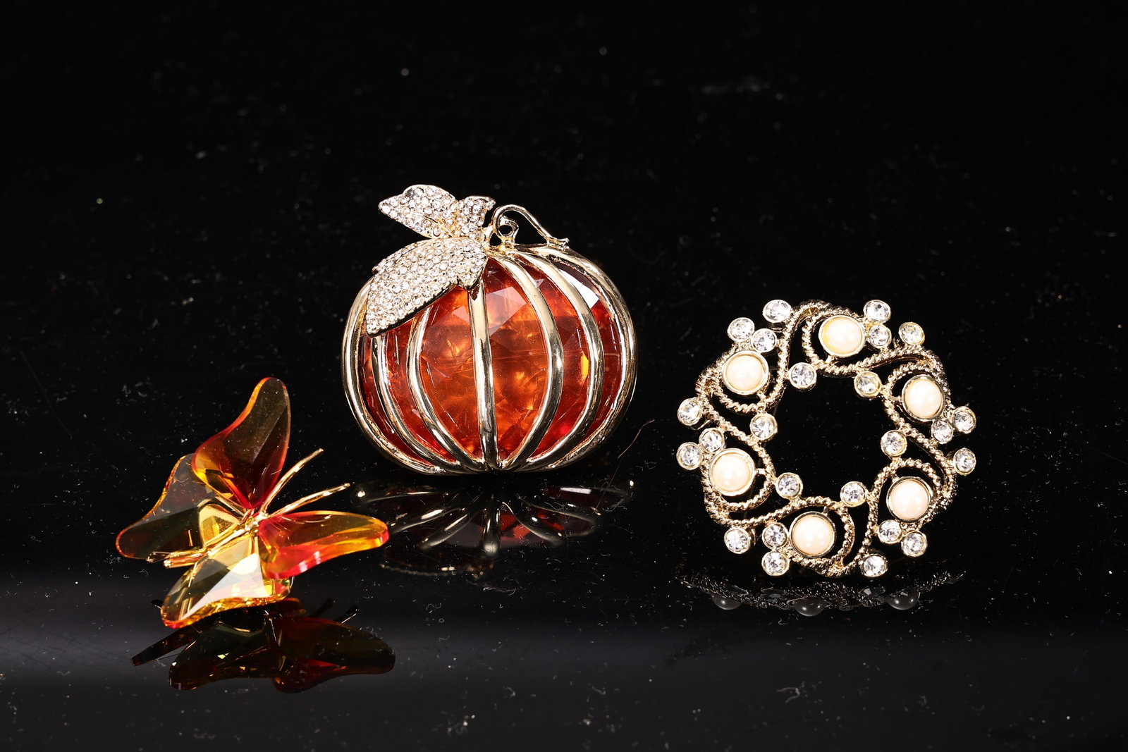 Three Statement Brooches Napier, Swarovski, Anne Klein - 5