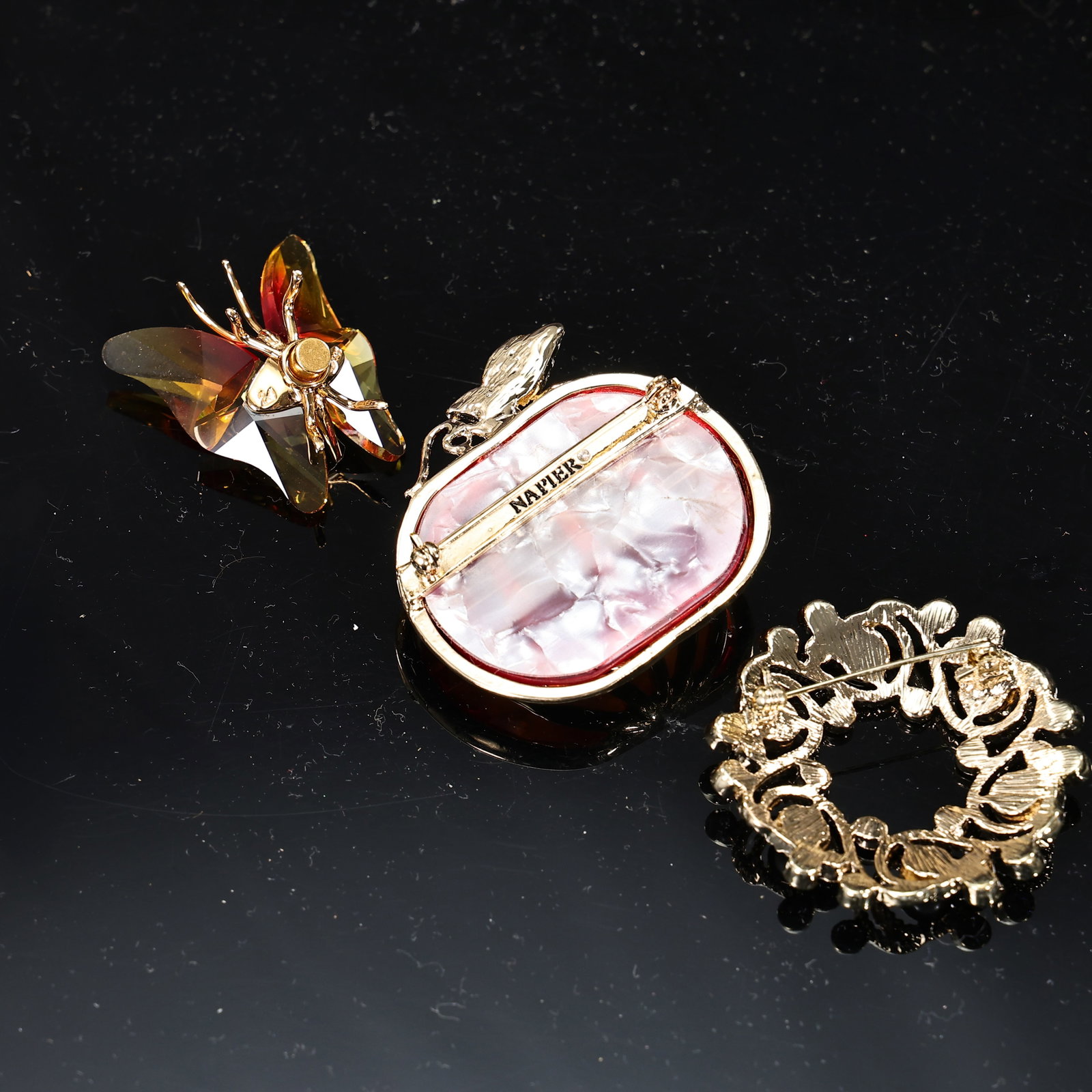 Three Statement Brooches Napier, Swarovski, Anne Klein - 6