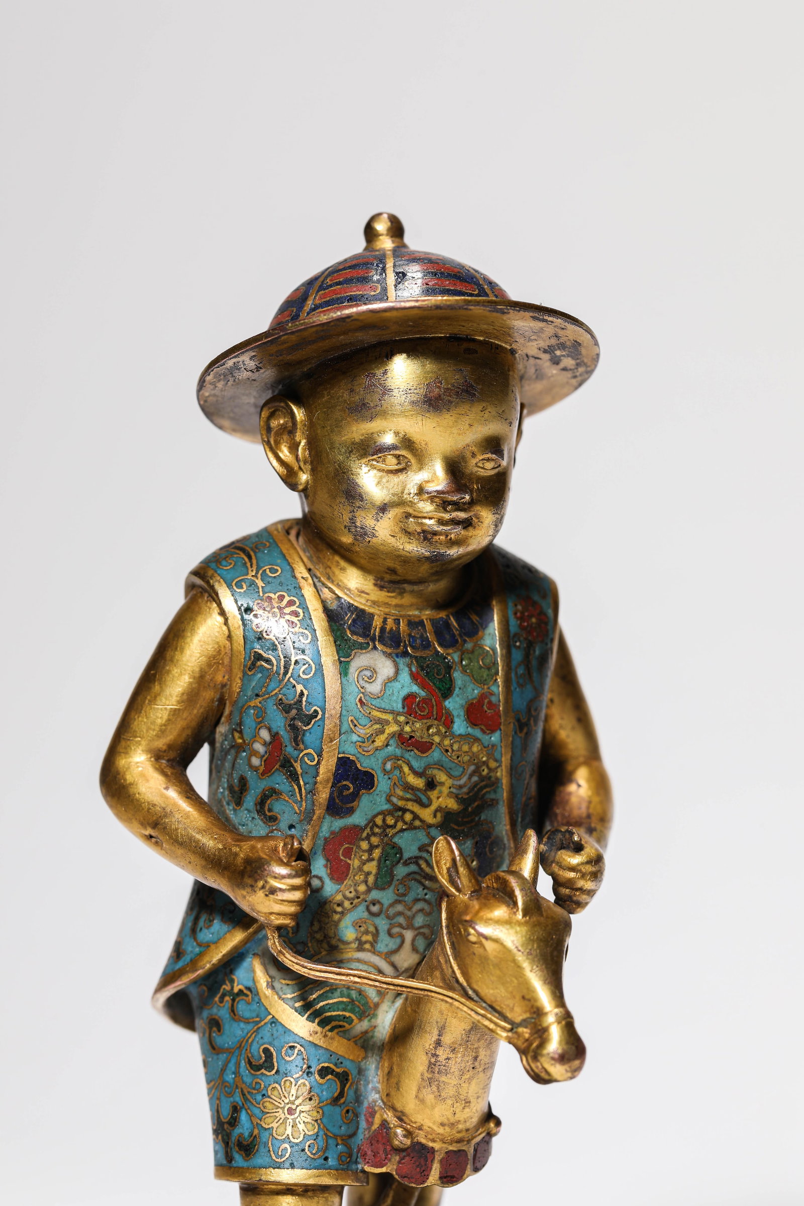 A CLOISONNé ENAMEL FIGURE - 2