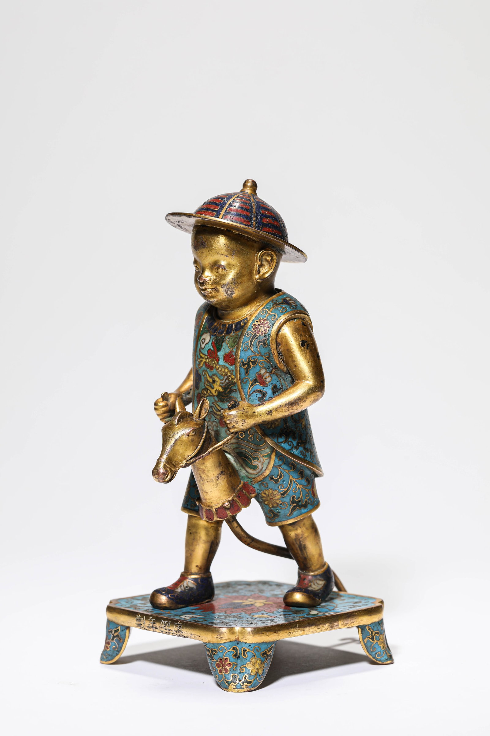 A CLOISONNé ENAMEL FIGURE - 4