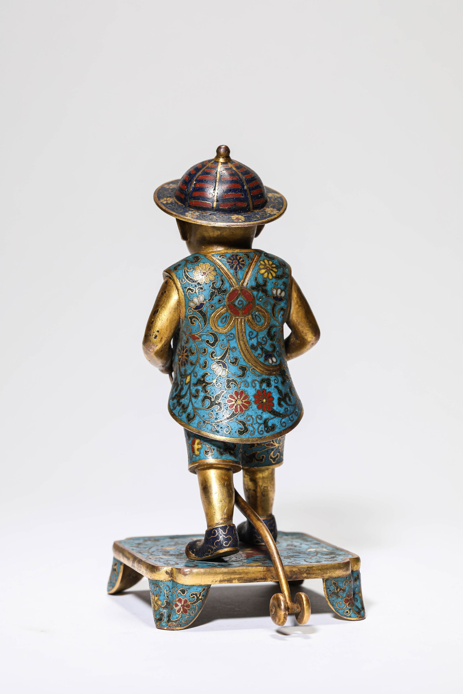 A CLOISONNé ENAMEL FIGURE - 5