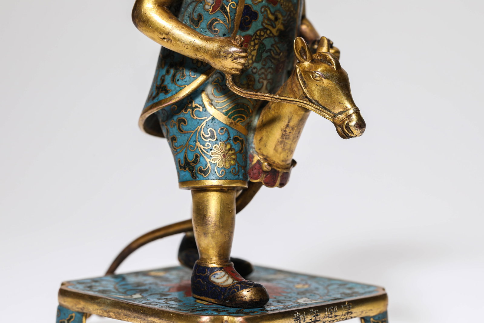 A CLOISONNé ENAMEL FIGURE - 6
