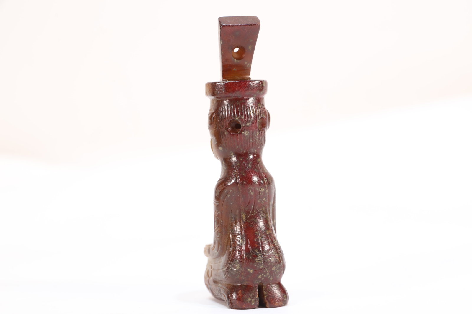 Jade Carved Beast Face Pattern Character Shape Ornament - 4
