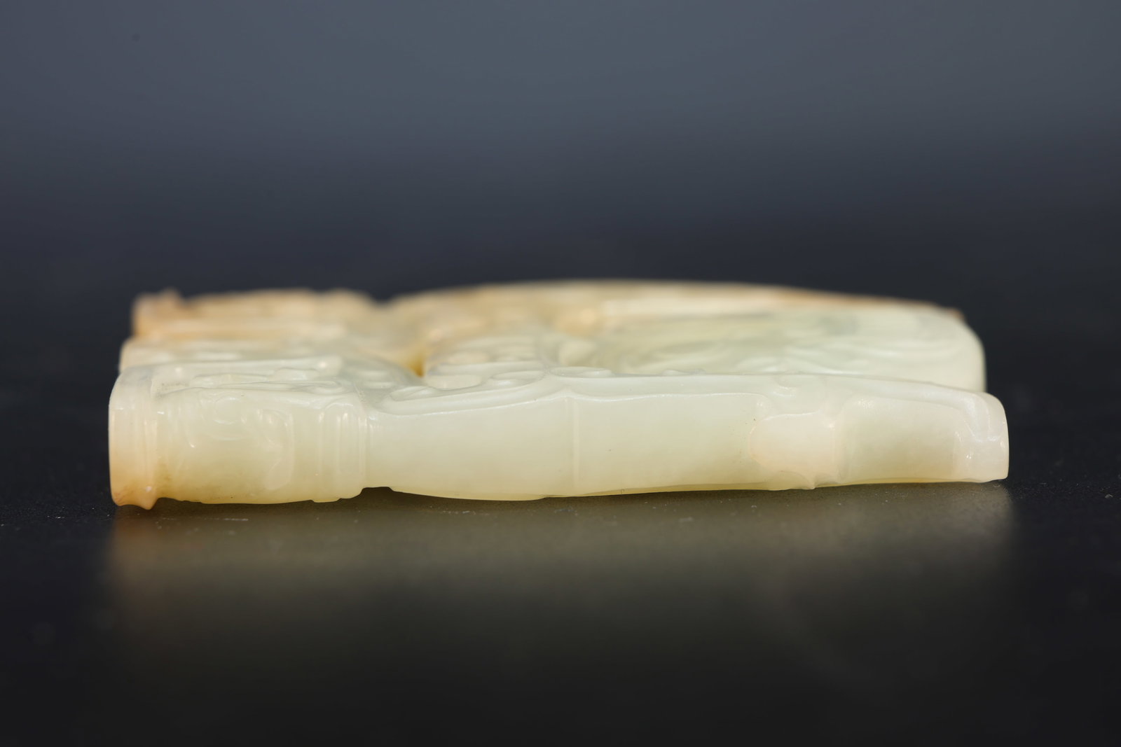 Jade Carved Beast Face Pattern Bi - 7