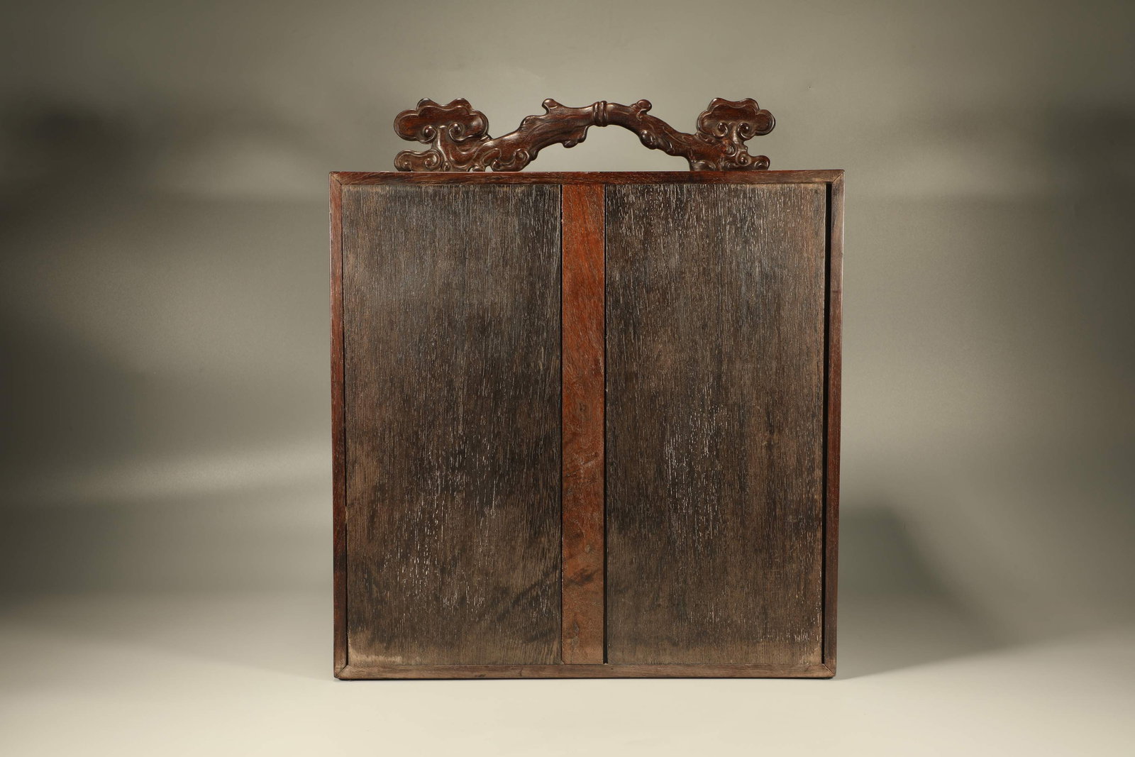 Huanghuali Wood Inlaid Red Sandalwood and Jade Carved Landscape and Children Pattern Box - 5