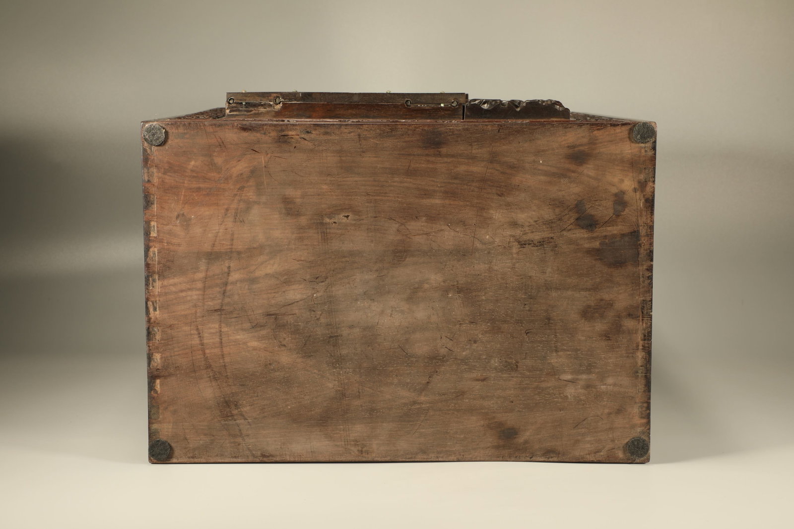 Huanghuali Wood Inlaid Red Sandalwood and Jade Carved Landscape and Children Pattern Box - 7