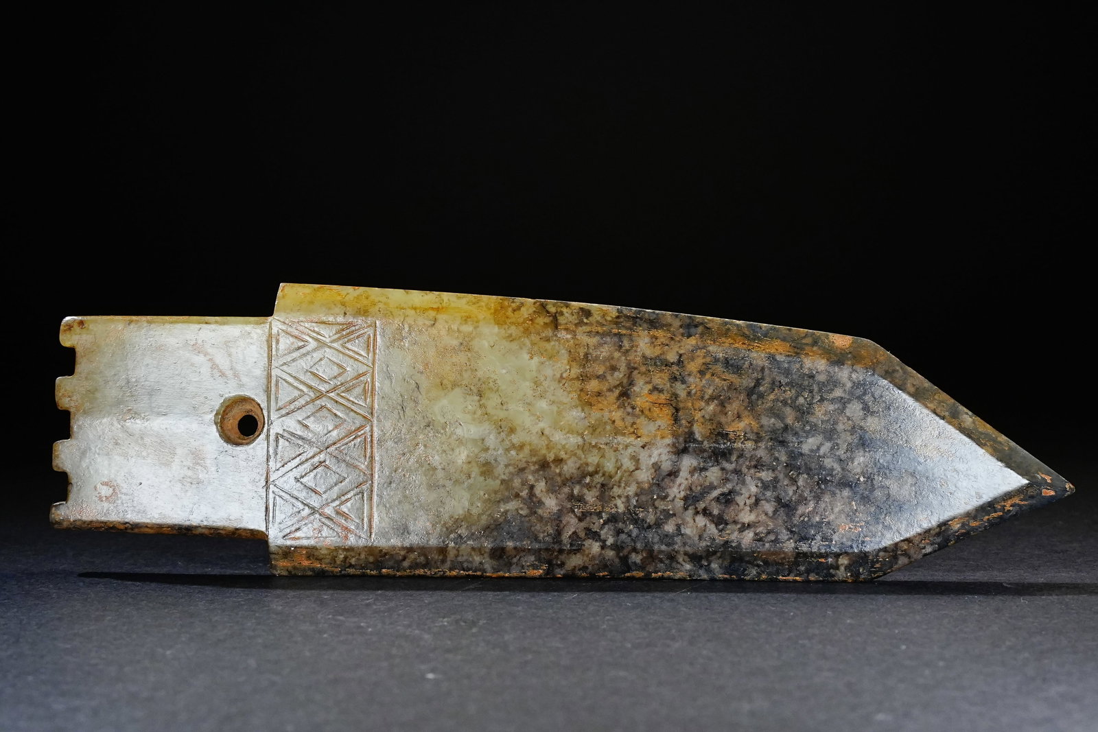Jade Carved Cloud Pattern Ge - 2