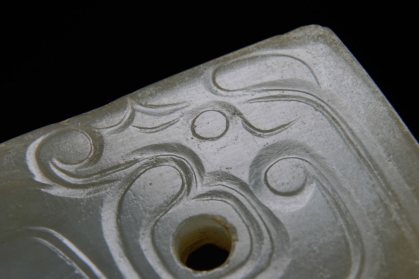 Jade Carved Bird Pattern Bi - 3