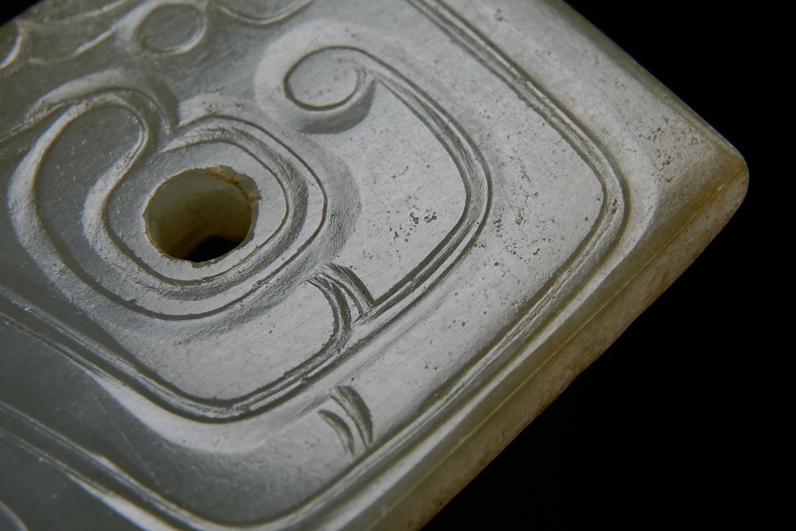 Jade Carved Bird Pattern Bi - 4