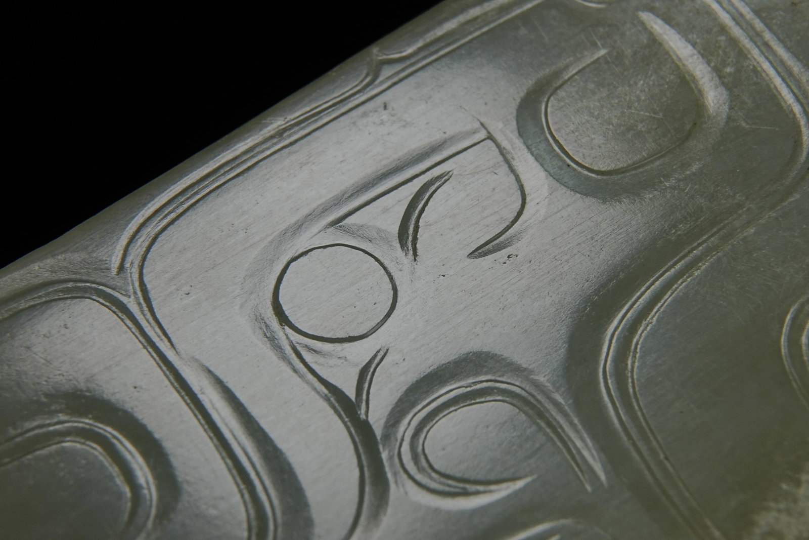 Jade Carved Bird Pattern Bi - 6