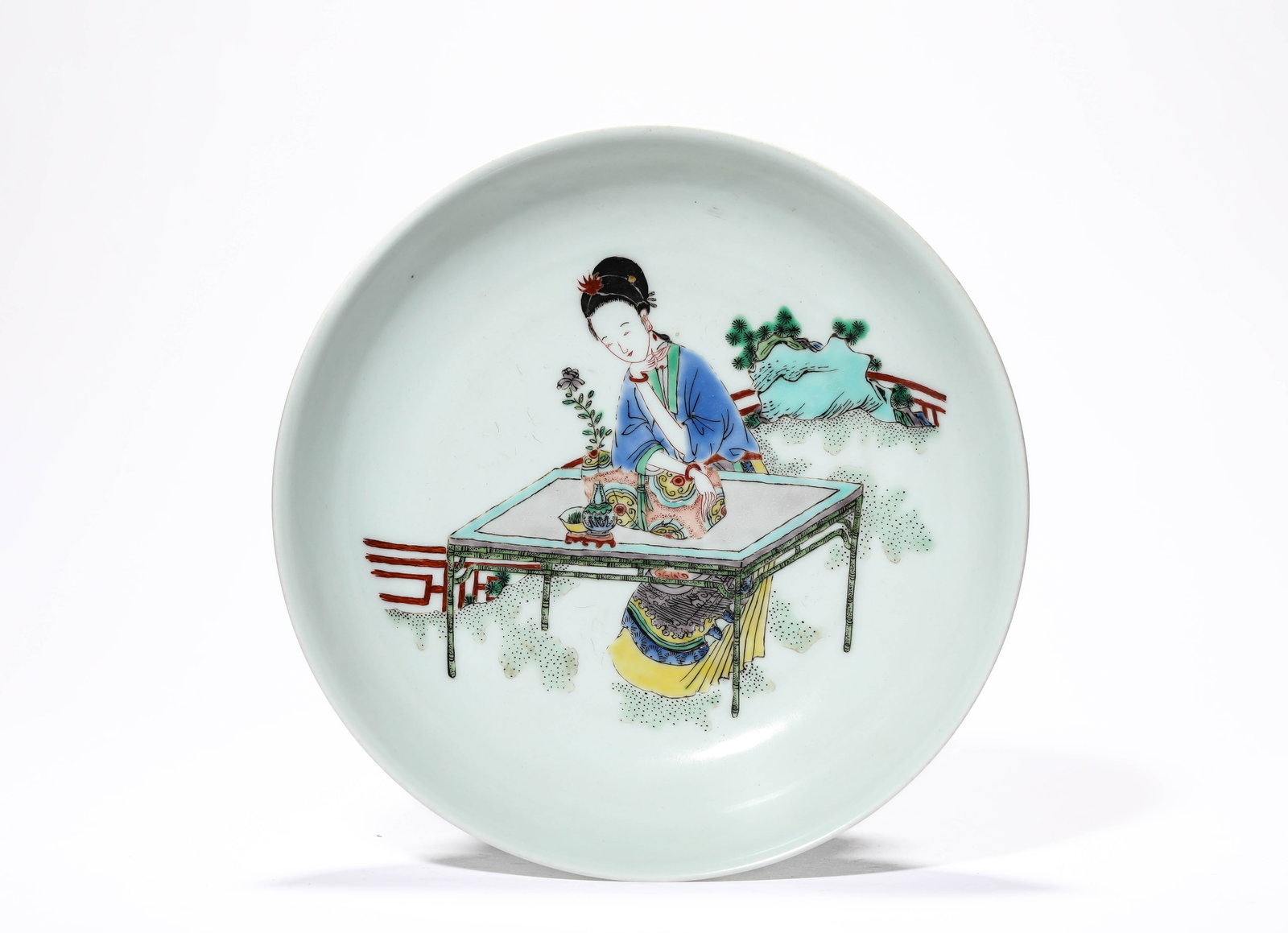 A WUCAI ‘LADIES’ PAINTING (1 of 5)
