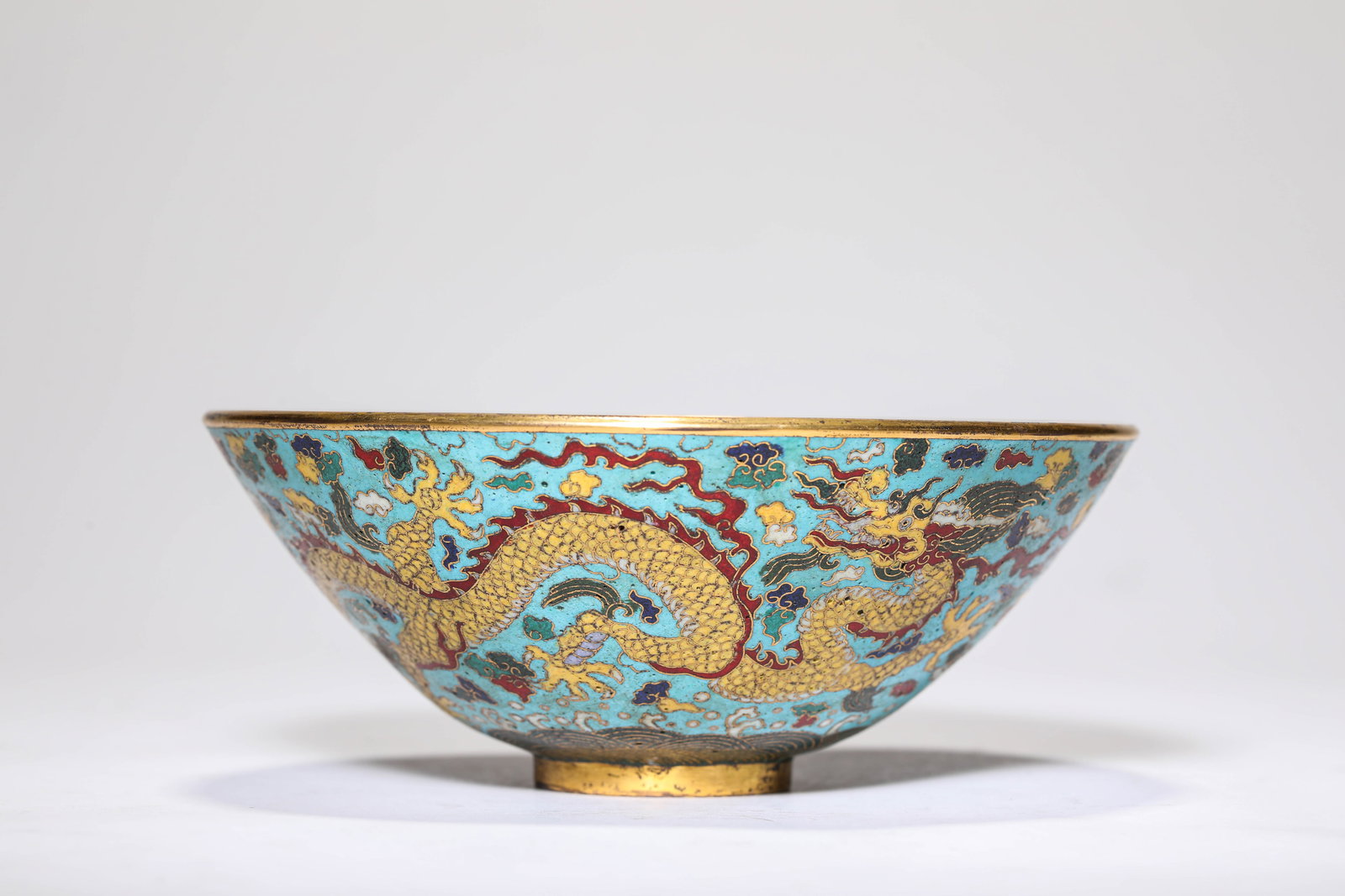 A CLOISONNé ENAMEL ‘EIGHT IMMORTALS AND DRAGON’ BOWL - 2