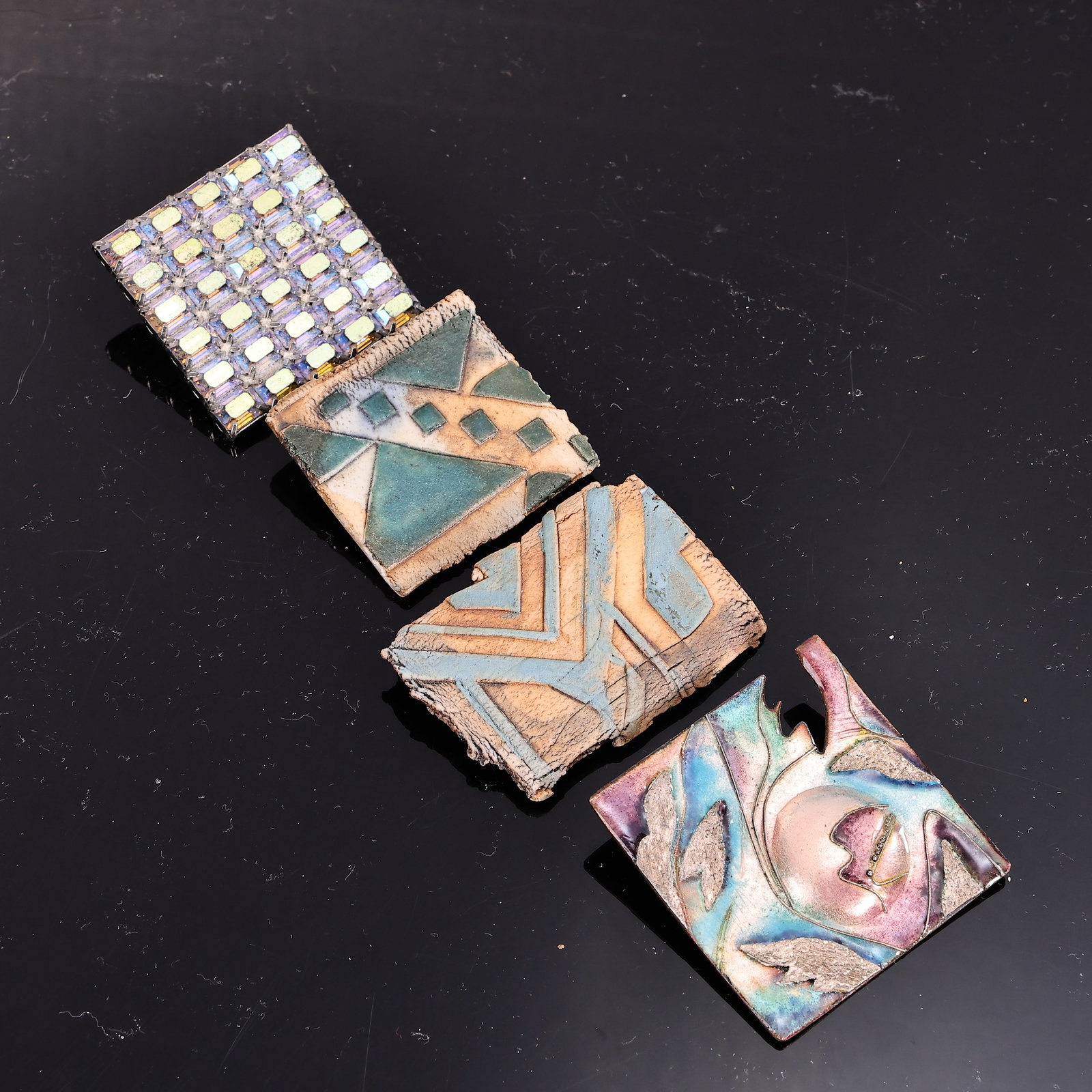 Group Of Costume Jewelry Brooches And Earring - 2