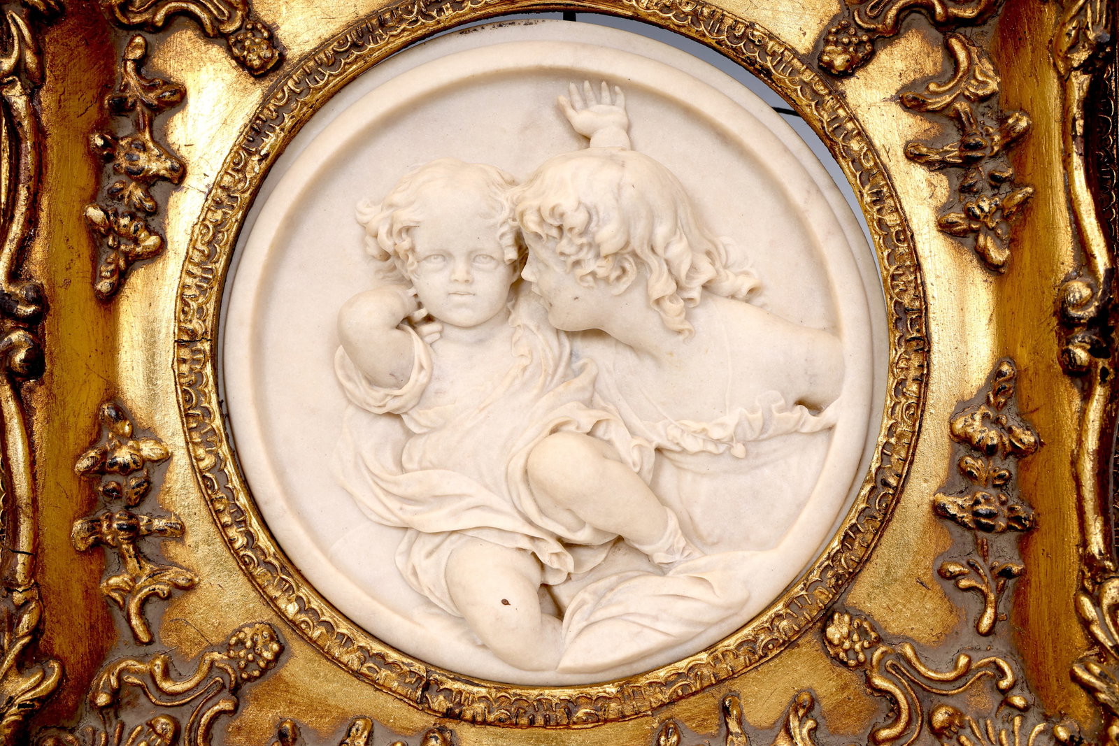 Circular Relief Marble Plaques Of Children Edward William Wyon - 2