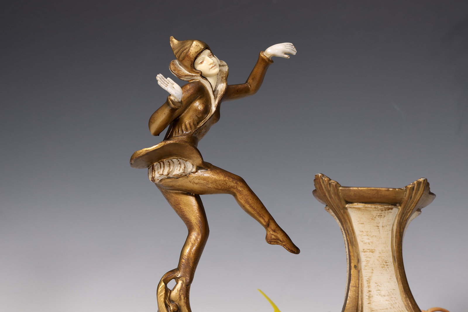JB Hirsch Gerdago Art Deco Harlequin Pixie Dancer Illuminated Globe Lamp - 2