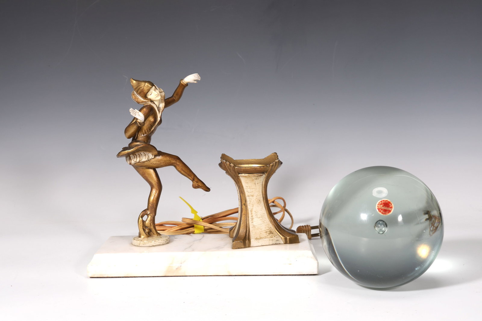 JB Hirsch Gerdago Art Deco Harlequin Pixie Dancer Illuminated Globe Lamp - 4
